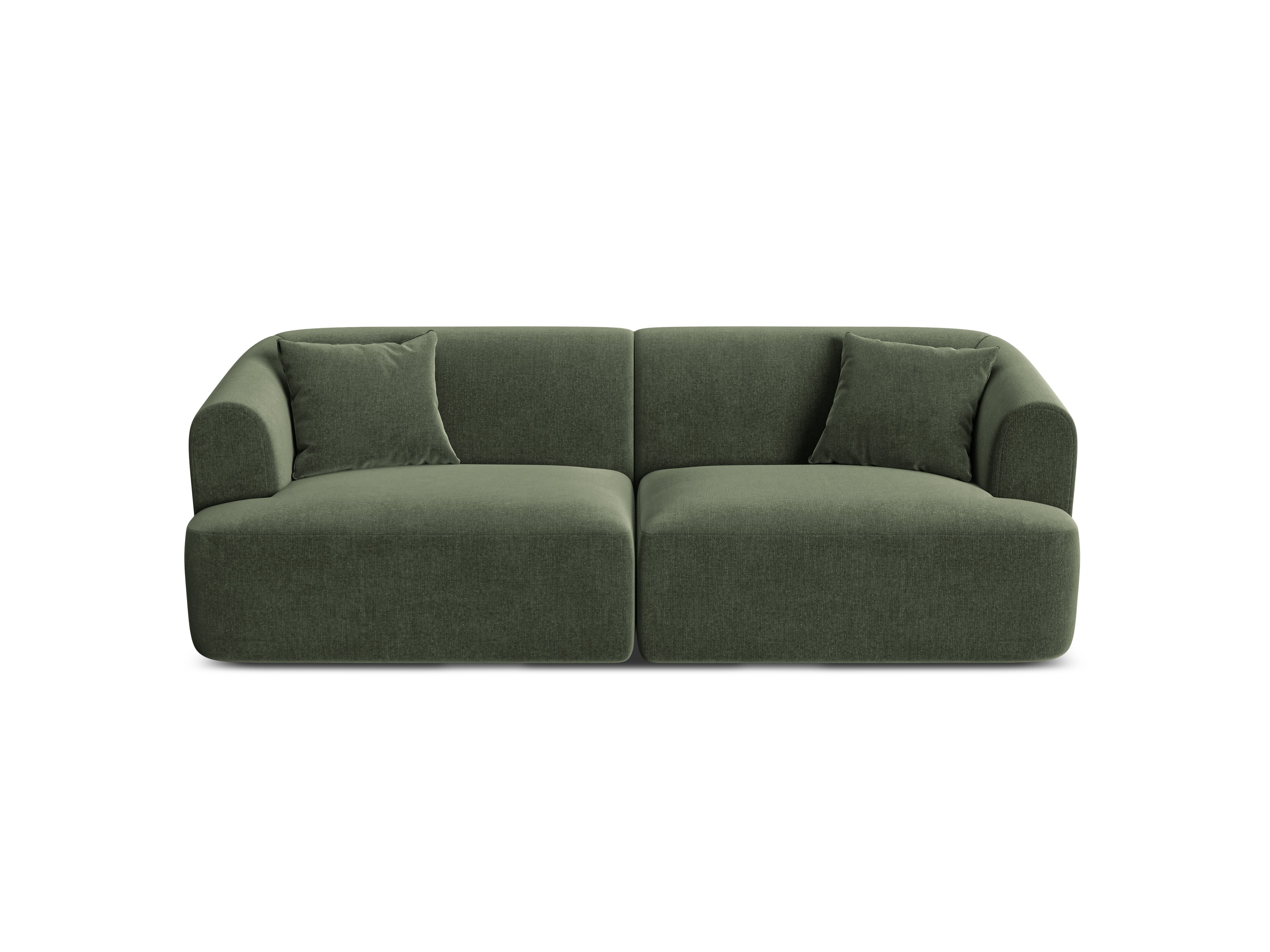 Green 3-Seater Velvet Sofa CAMPI