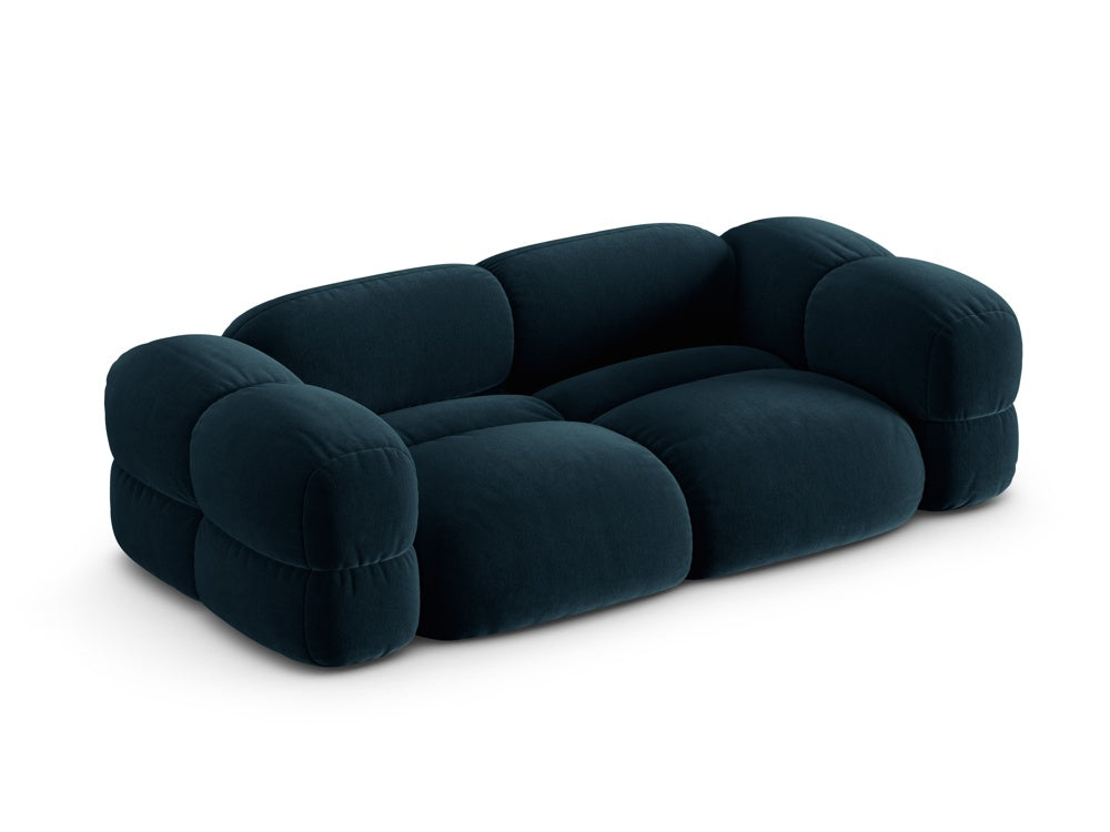 Sofa 3-sitzig aus Samt LORETTO petrol