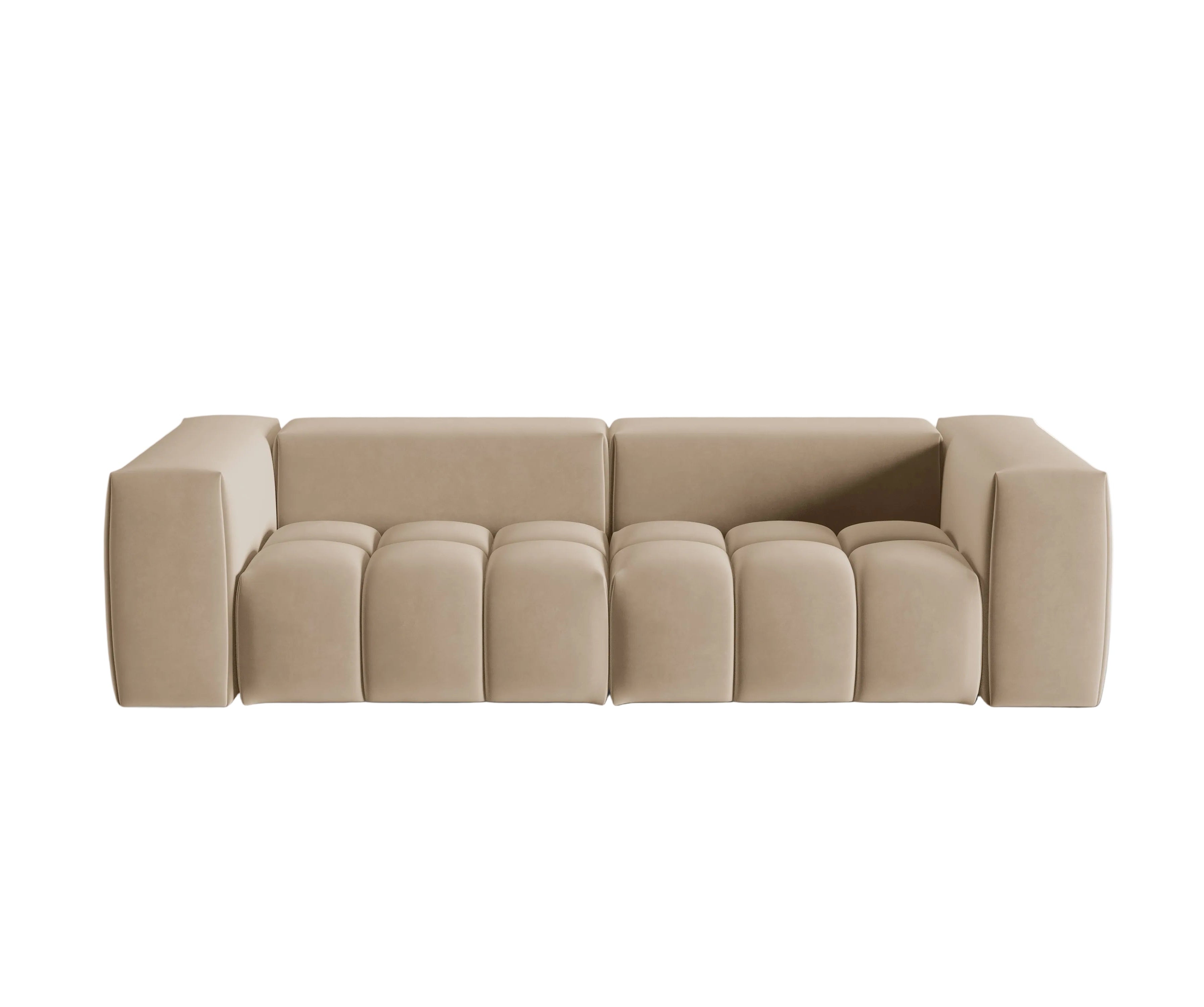 Velvet Sofa for 3 VERONA Sand