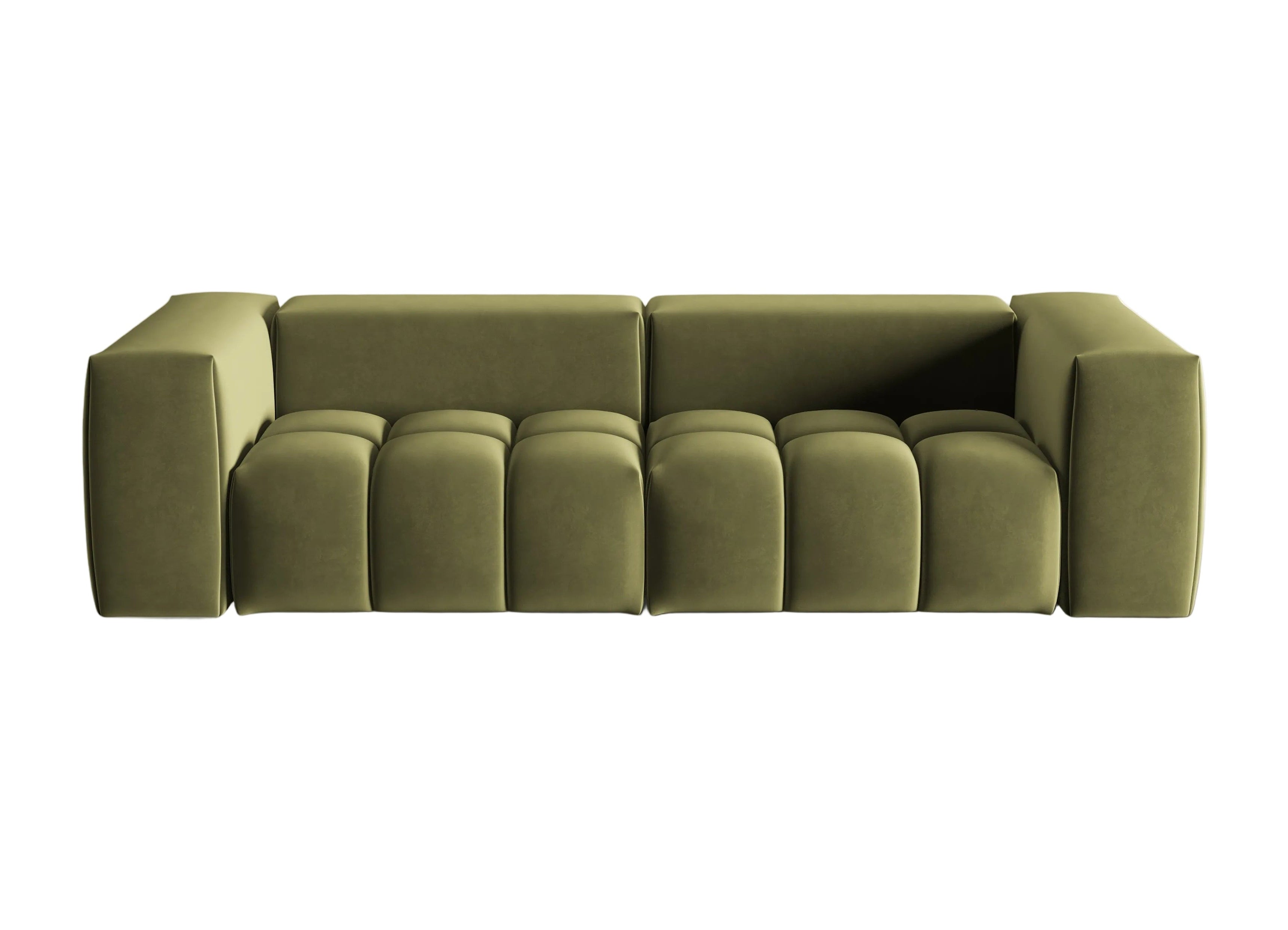 Sofa aus Samt 3-sitzig VERONA hellgrün