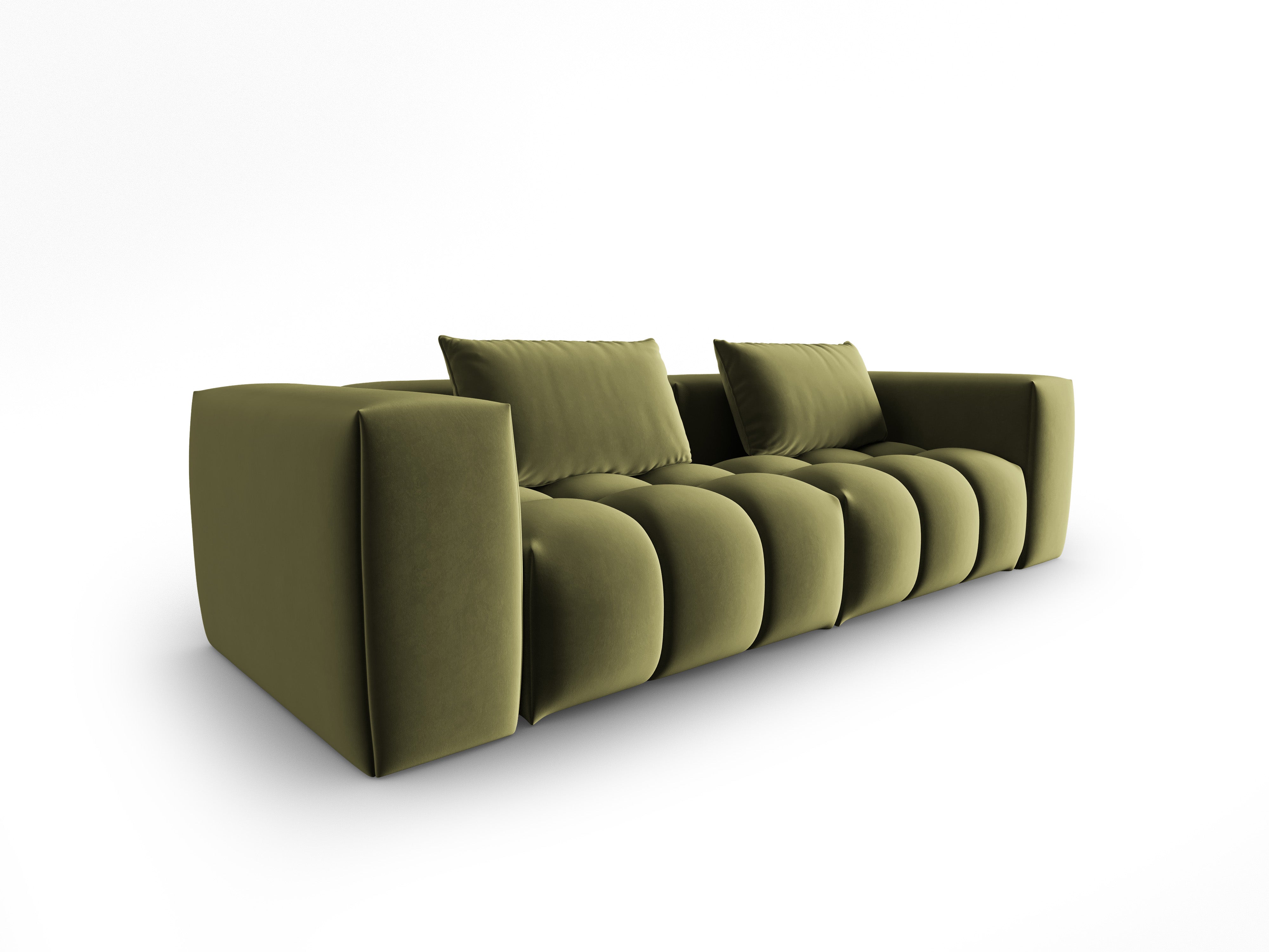 Sofa aus Samt 3-sitzig VERONA hellgrün