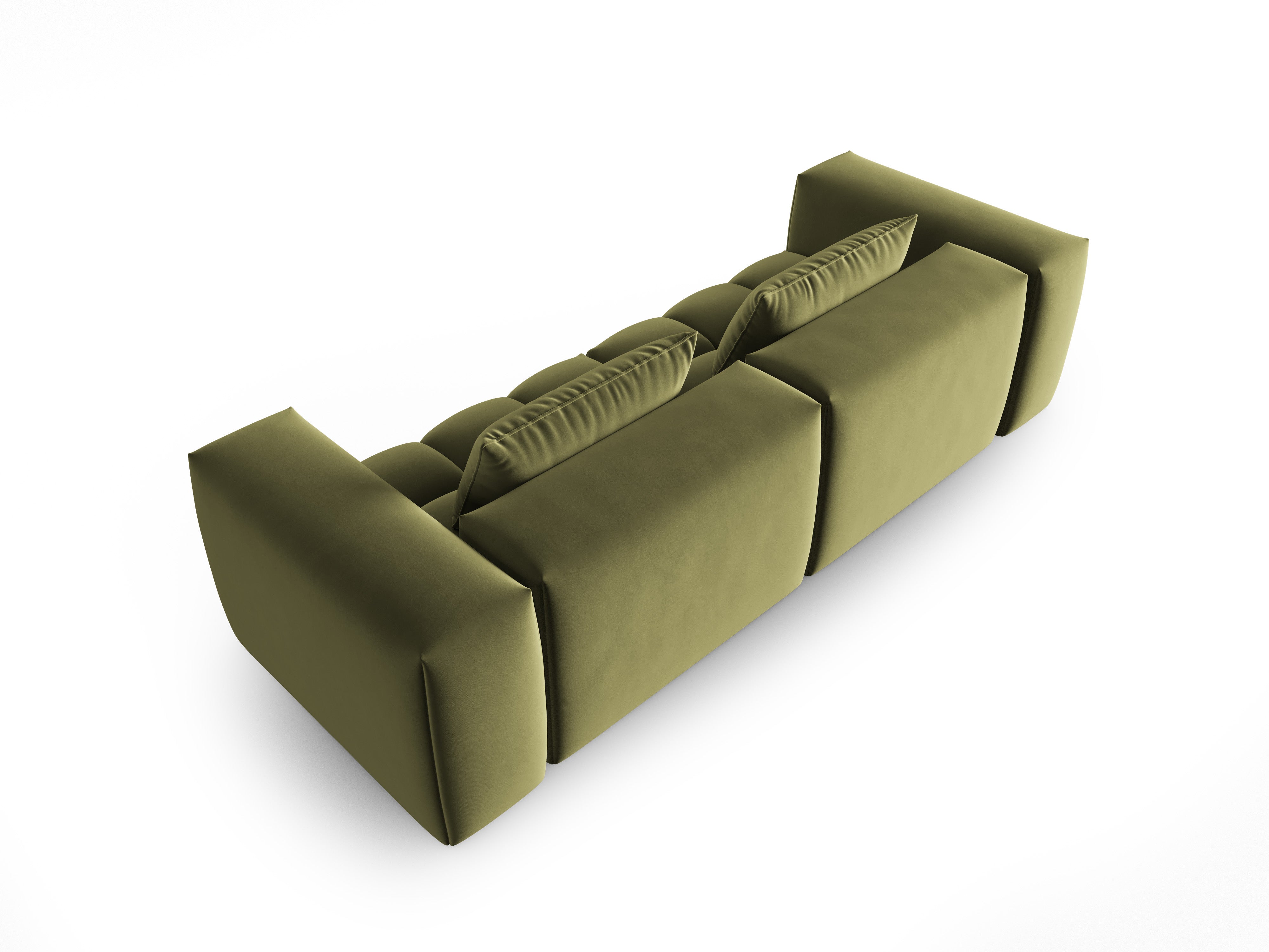Sofa aus Samt 3-sitzig VERONA hellgrün