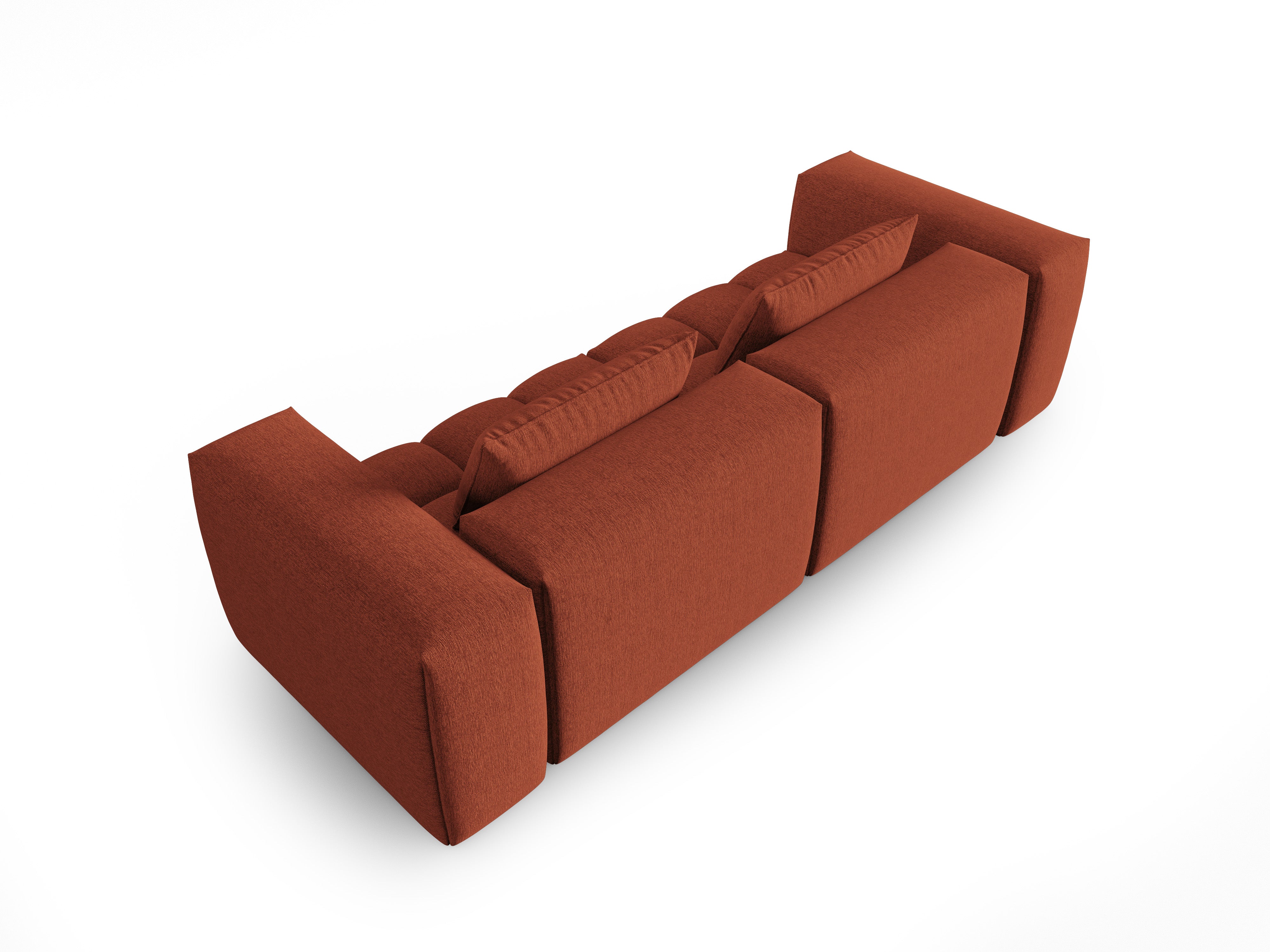 Sofa 3-sitzig VERONA korallenrot