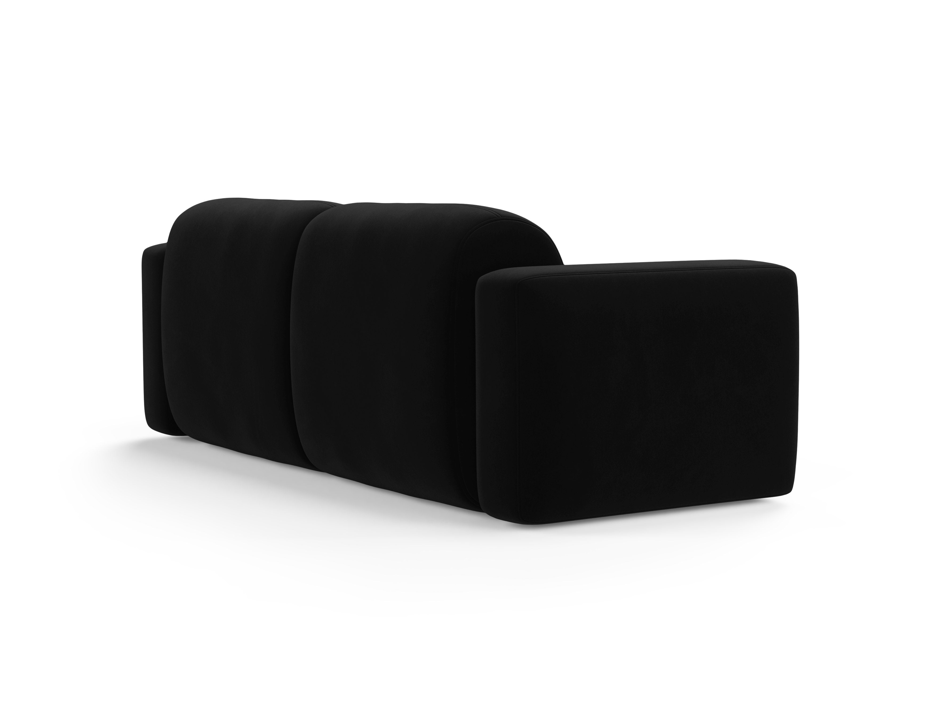 Black 3-Seater Velvet Sofa STRINO