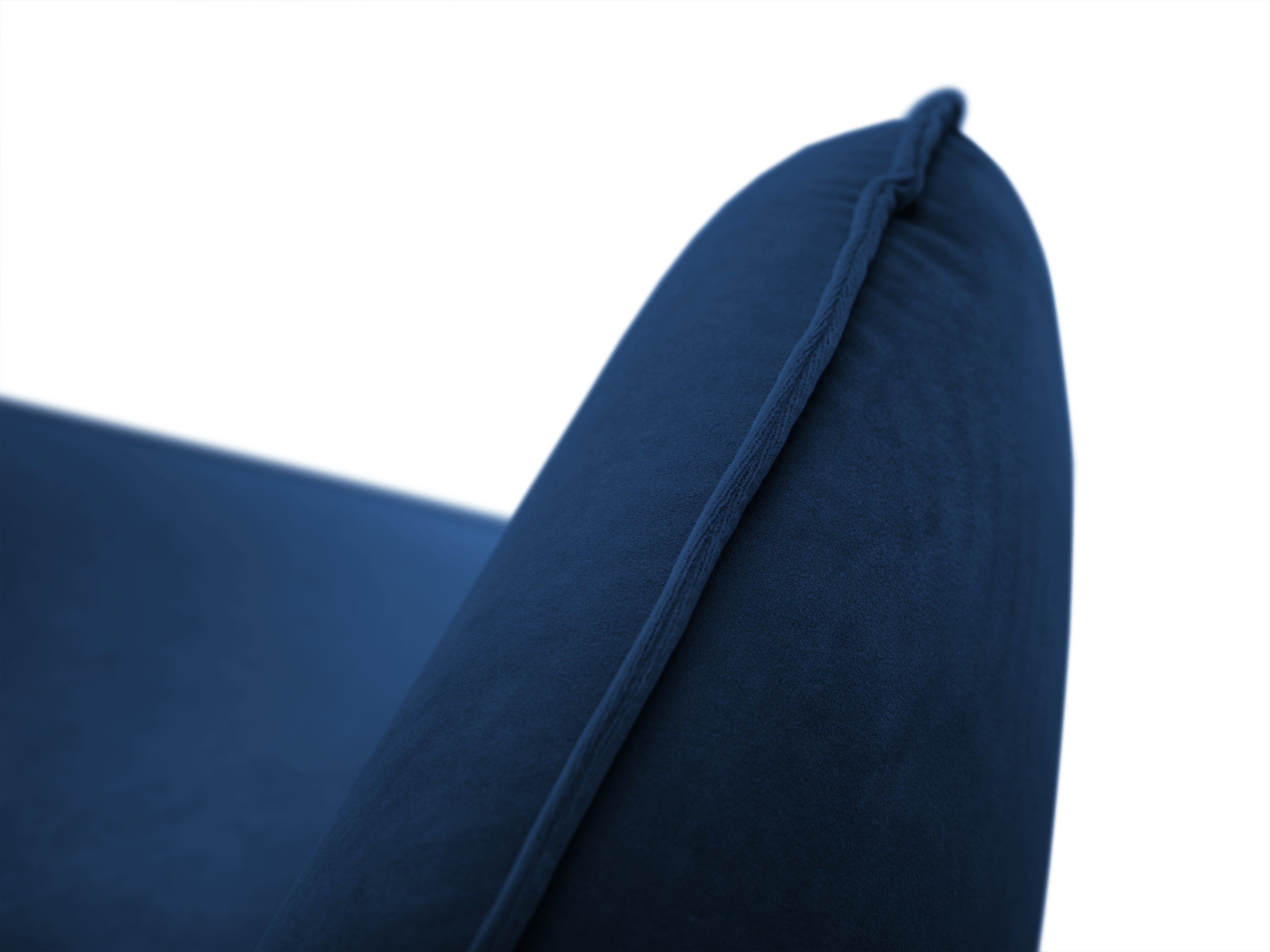 Velvet sofa 3-seater VIENNA royal blue with gold base