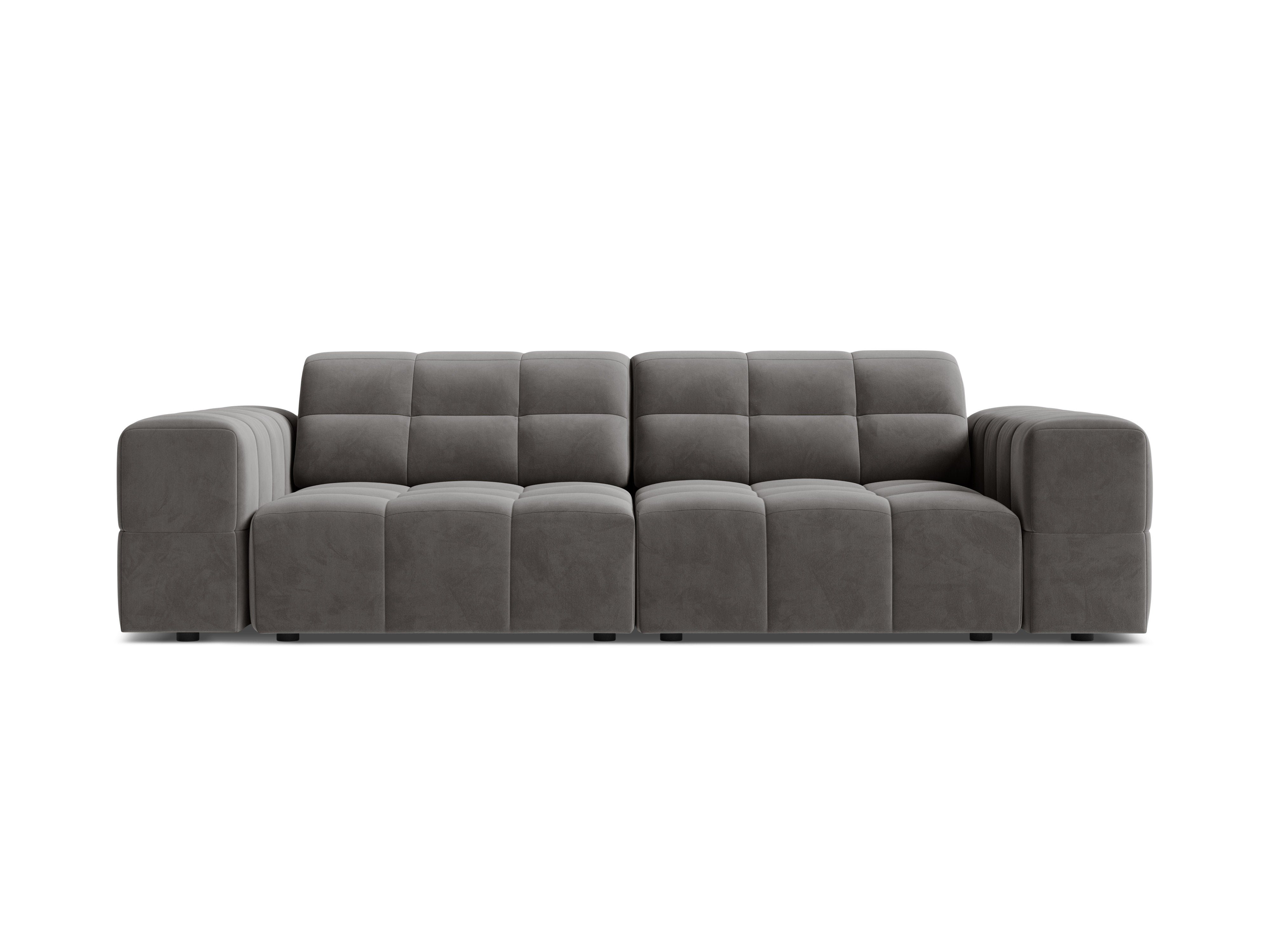3-Sitzer-Samtsofa grau Chicago