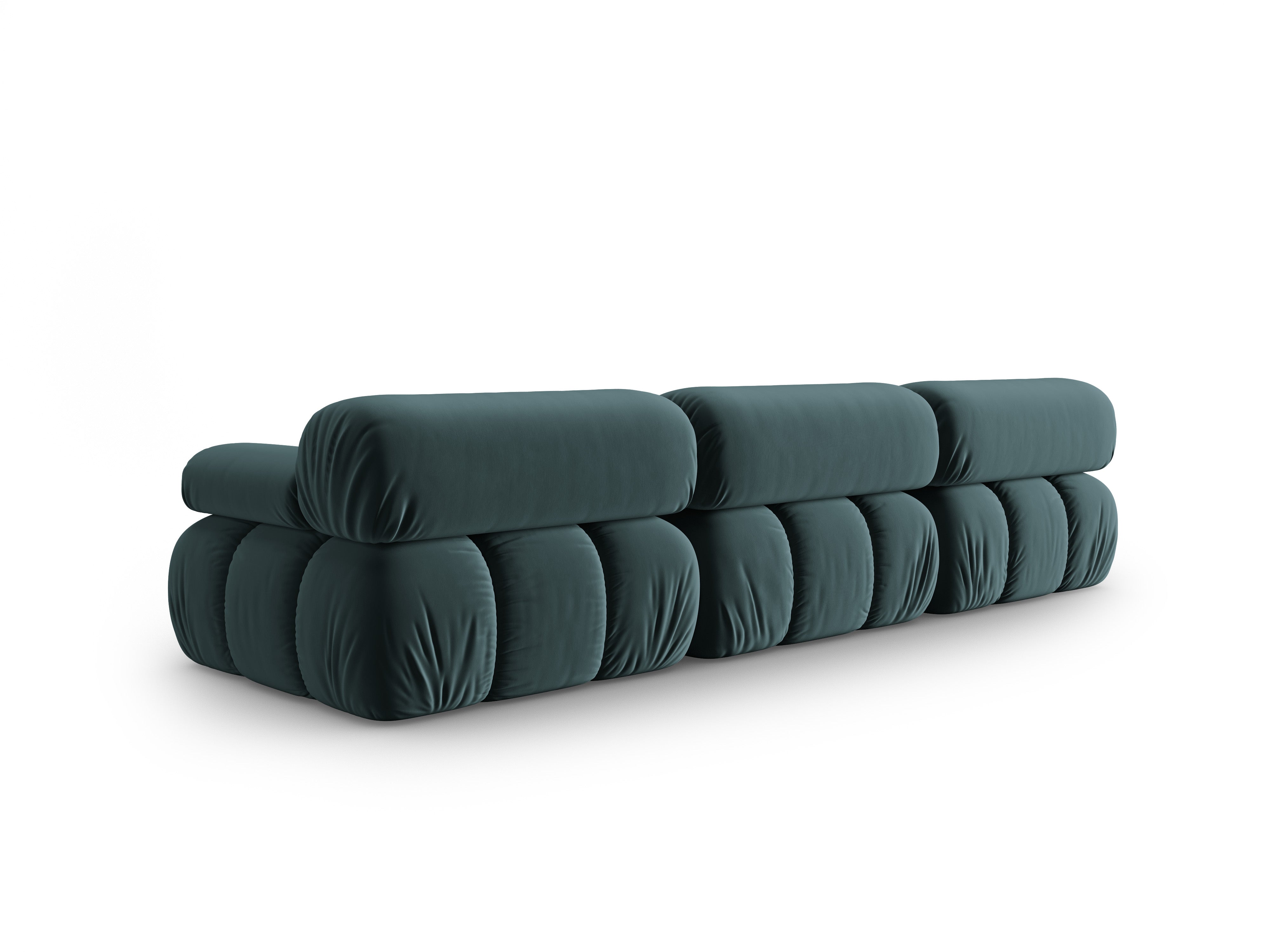 CORTINA turquoise velvet 3-seater sofa