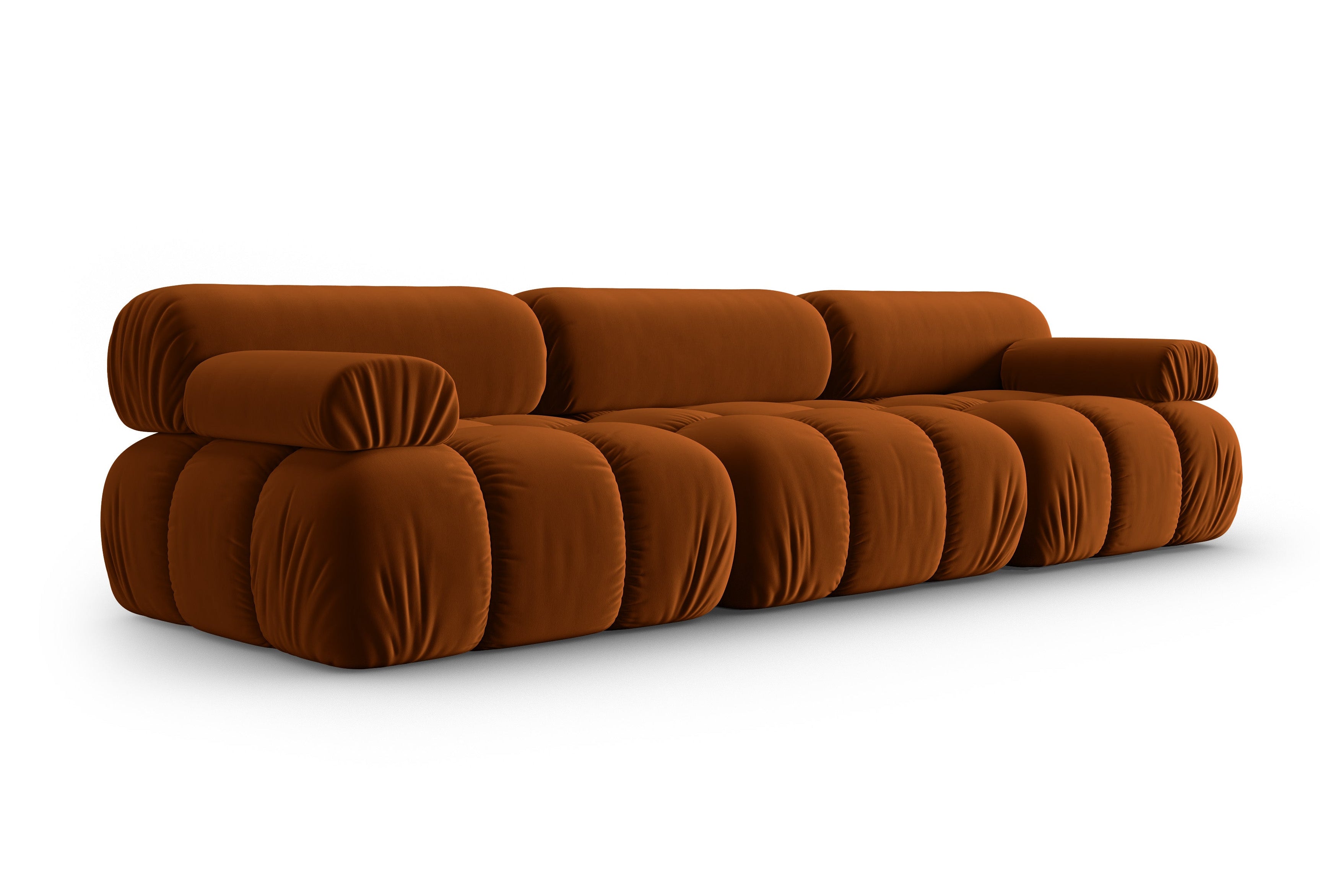 CORTINA Brick Velvet 3-Seater Sofa