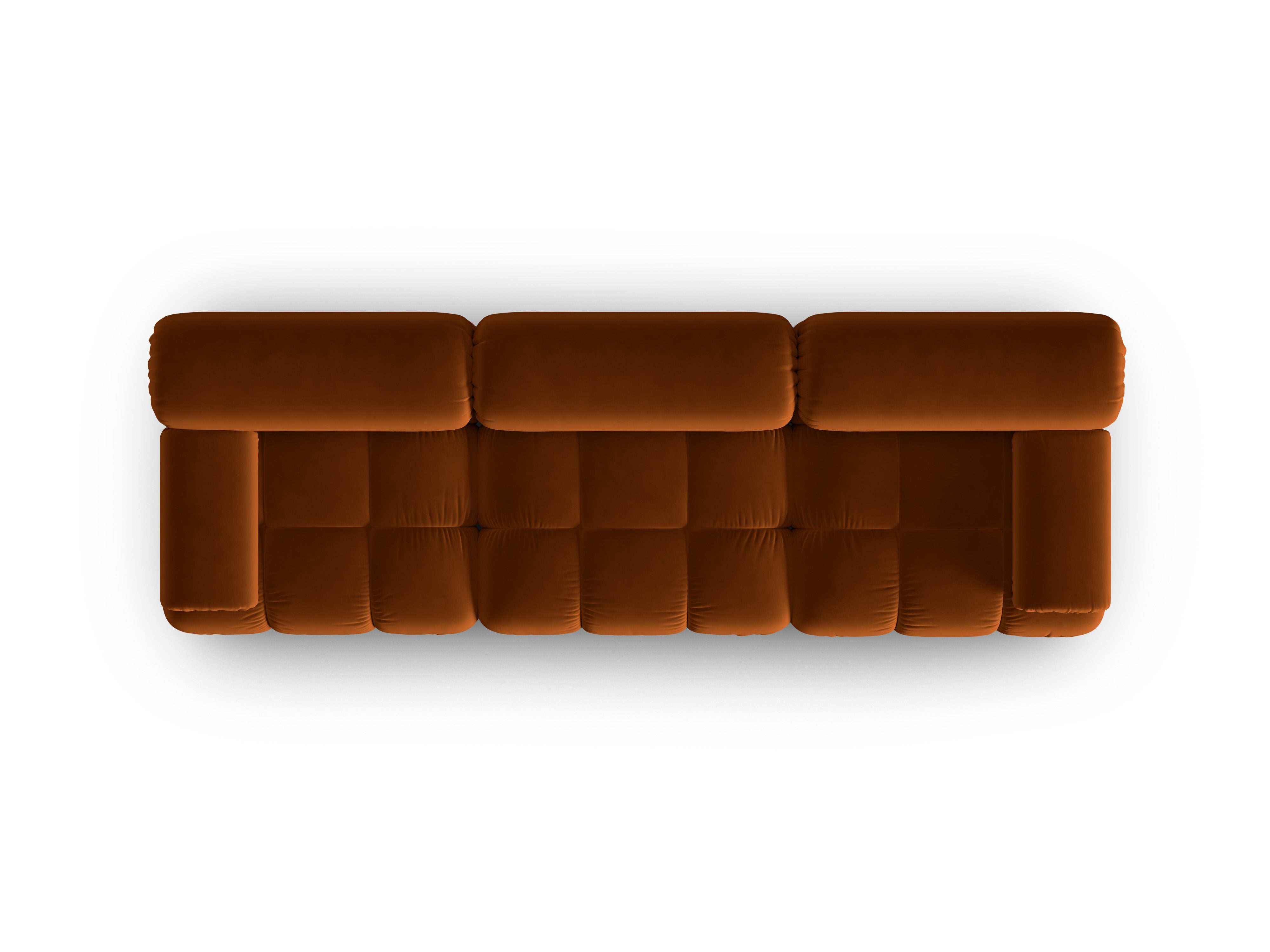CORTINA Brick Velvet 3-Seater Sofa