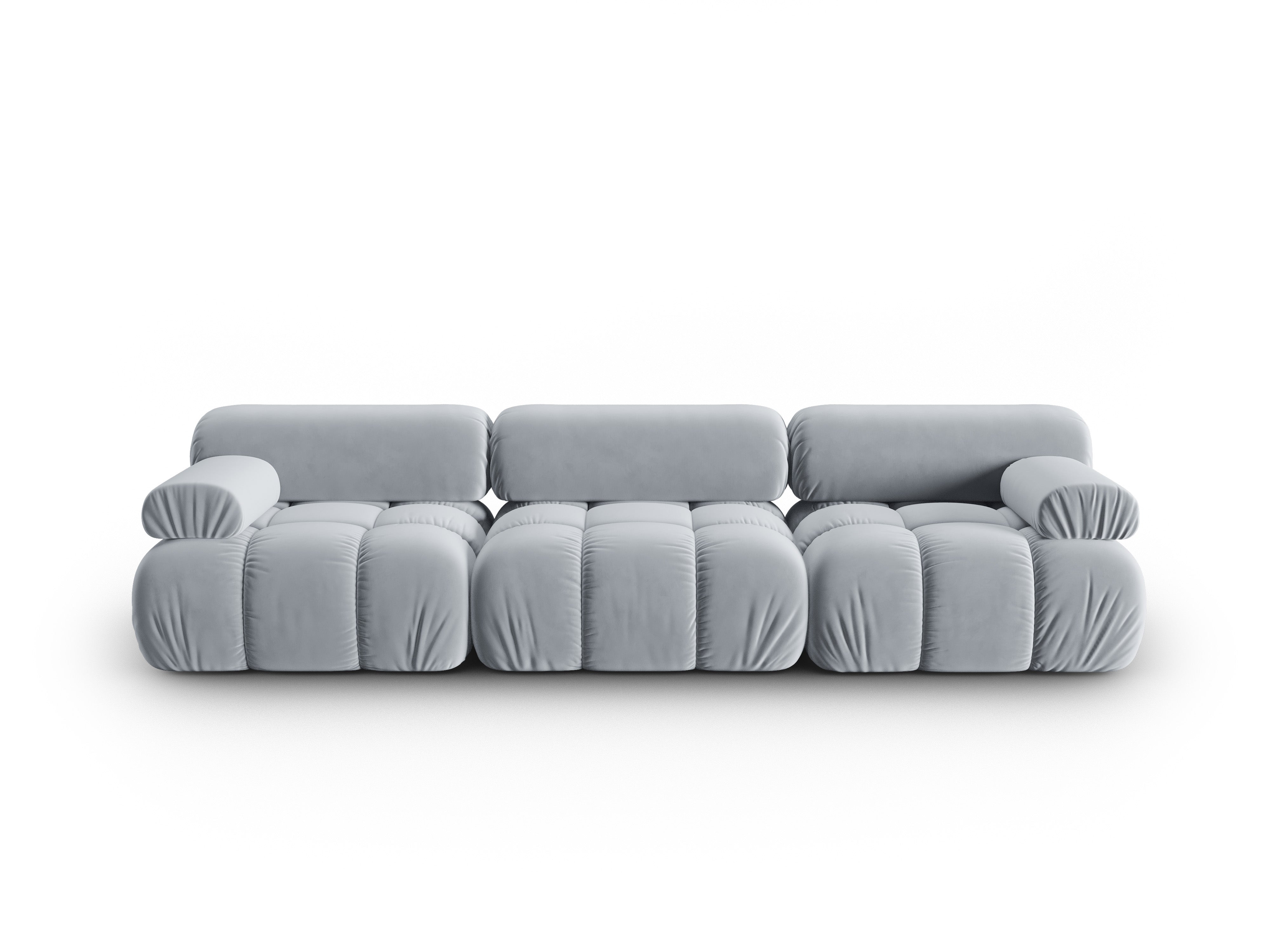 CORTINA Blue Velvet 3-Seater Sofa