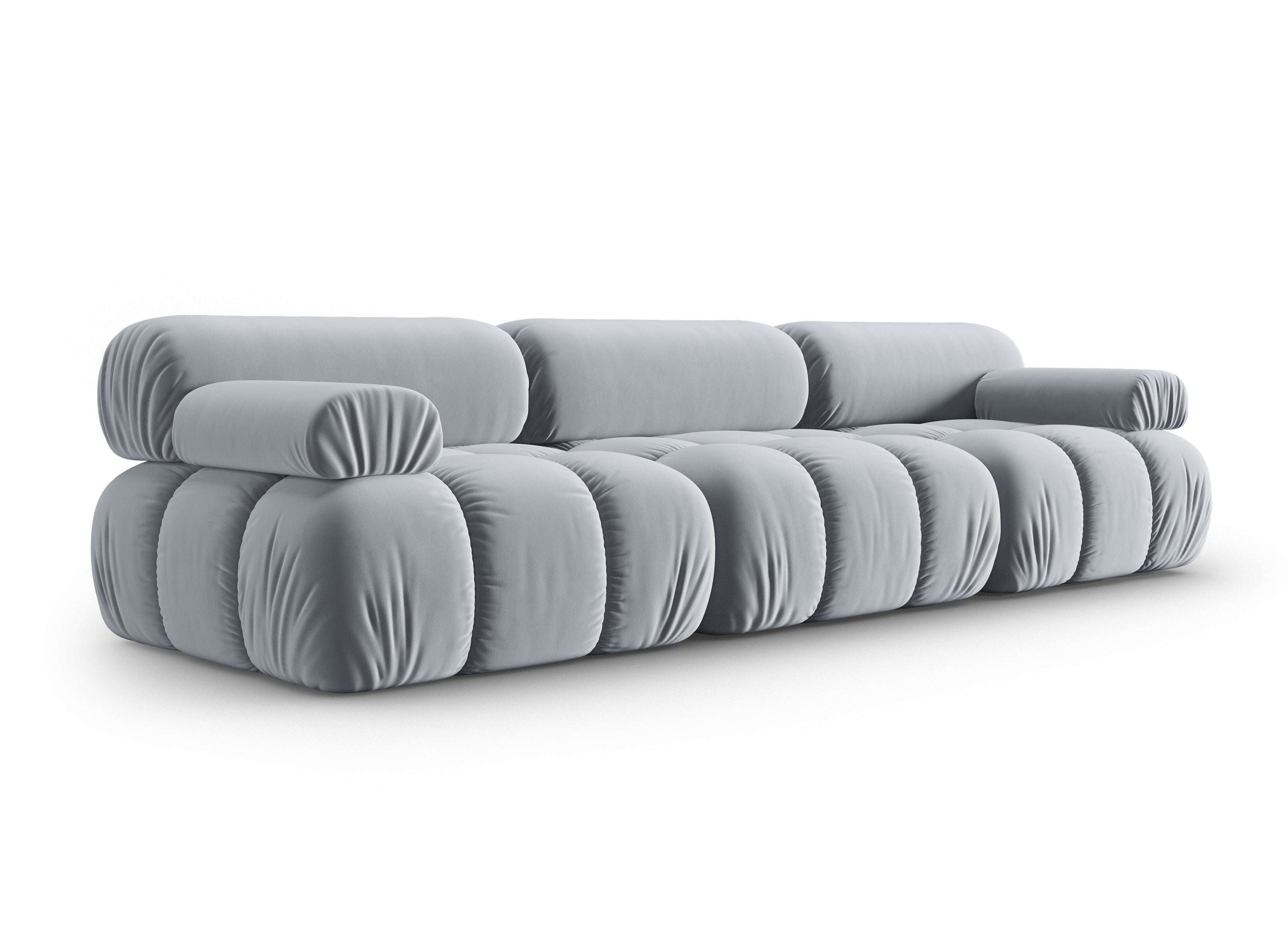CORTINA Blue Velvet 3-Seater Sofa