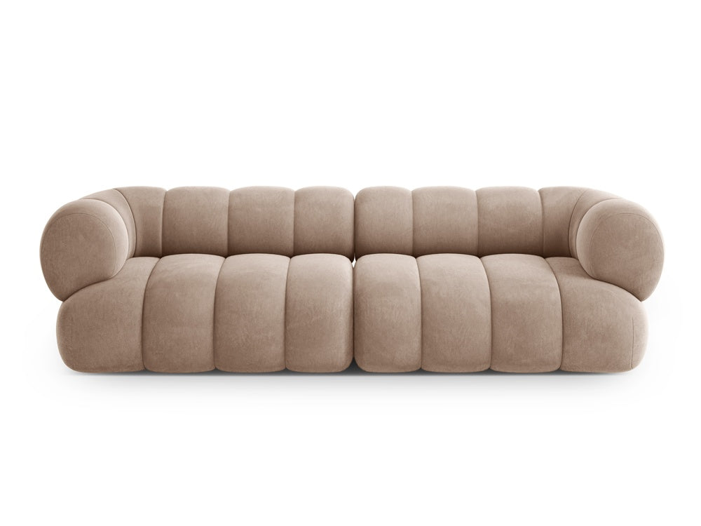 Sofa aus Samt für 4 Personen KOGE dunkelbeige