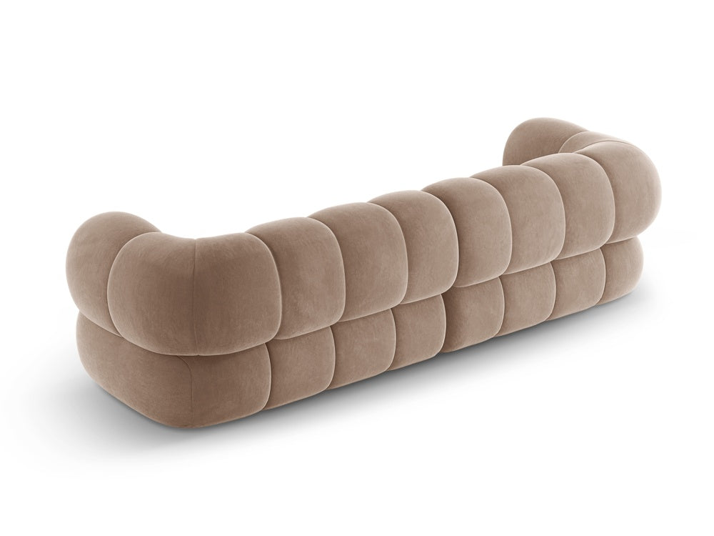 Sofa aus Samt für 4 Personen KOGE dunkelbeige