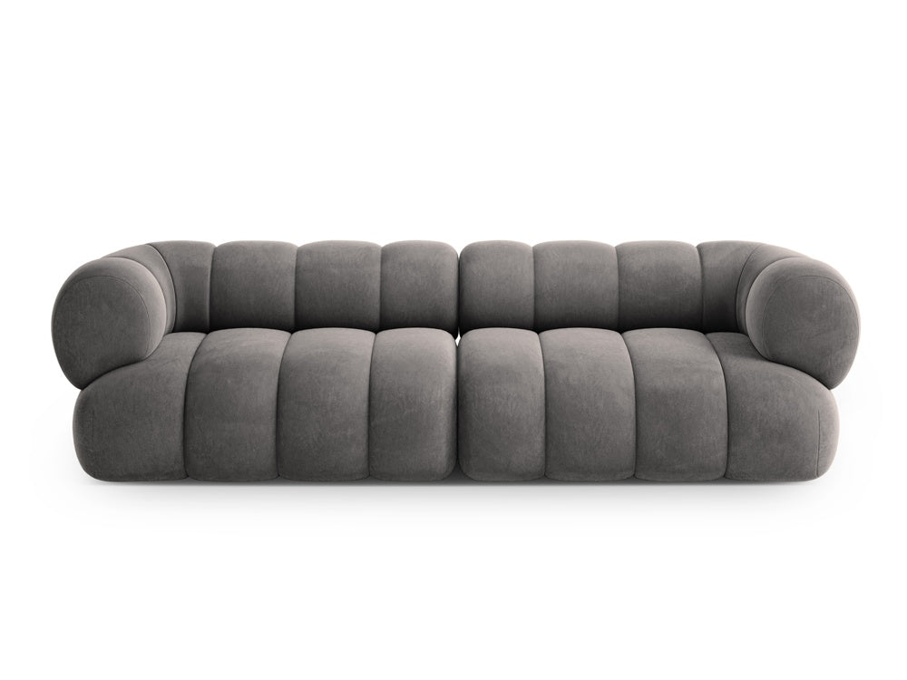 Sofa aus Samt für 4 Personen KOGE dunkelgrau