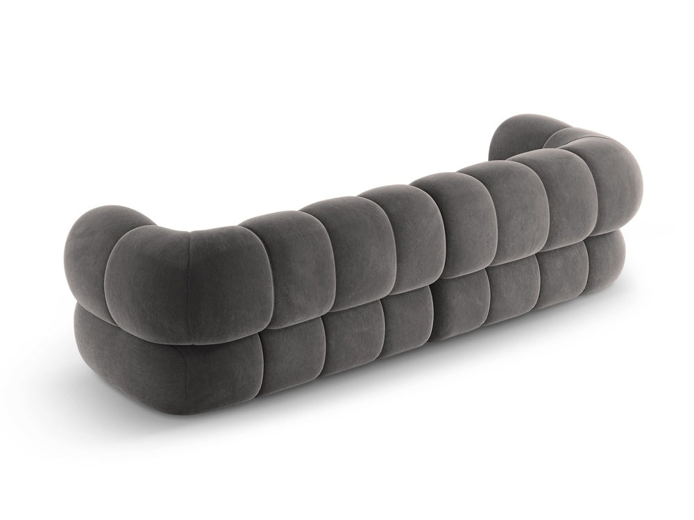Sofa aus Samt für 4 Personen KOGE dunkelgrau
