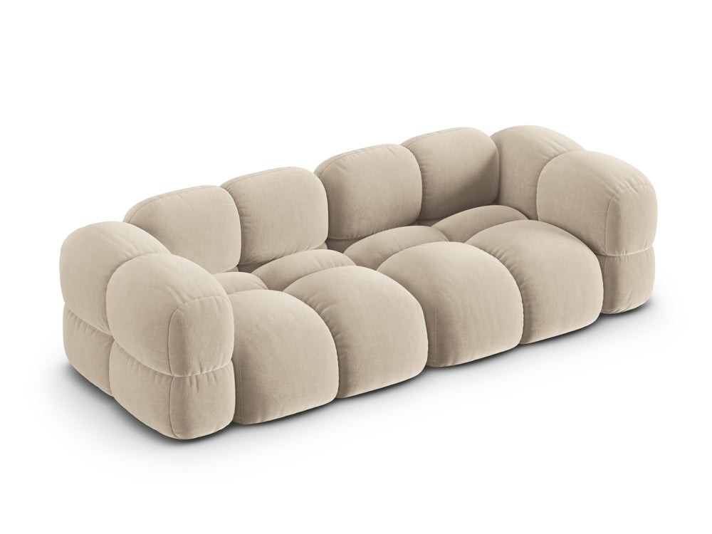 Sofa 4-sitzig aus Samt LORETTO beige