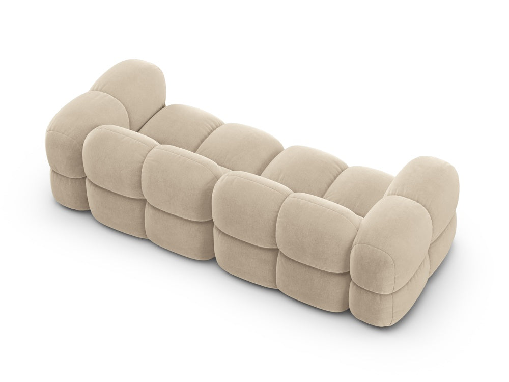 Sofa 4-sitzig aus Samt LORETTO beige