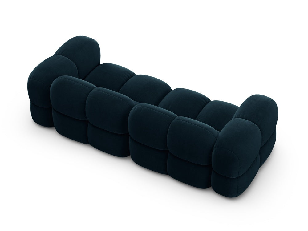 Sofa für 4 Personen aus Samt LORETTO petrol