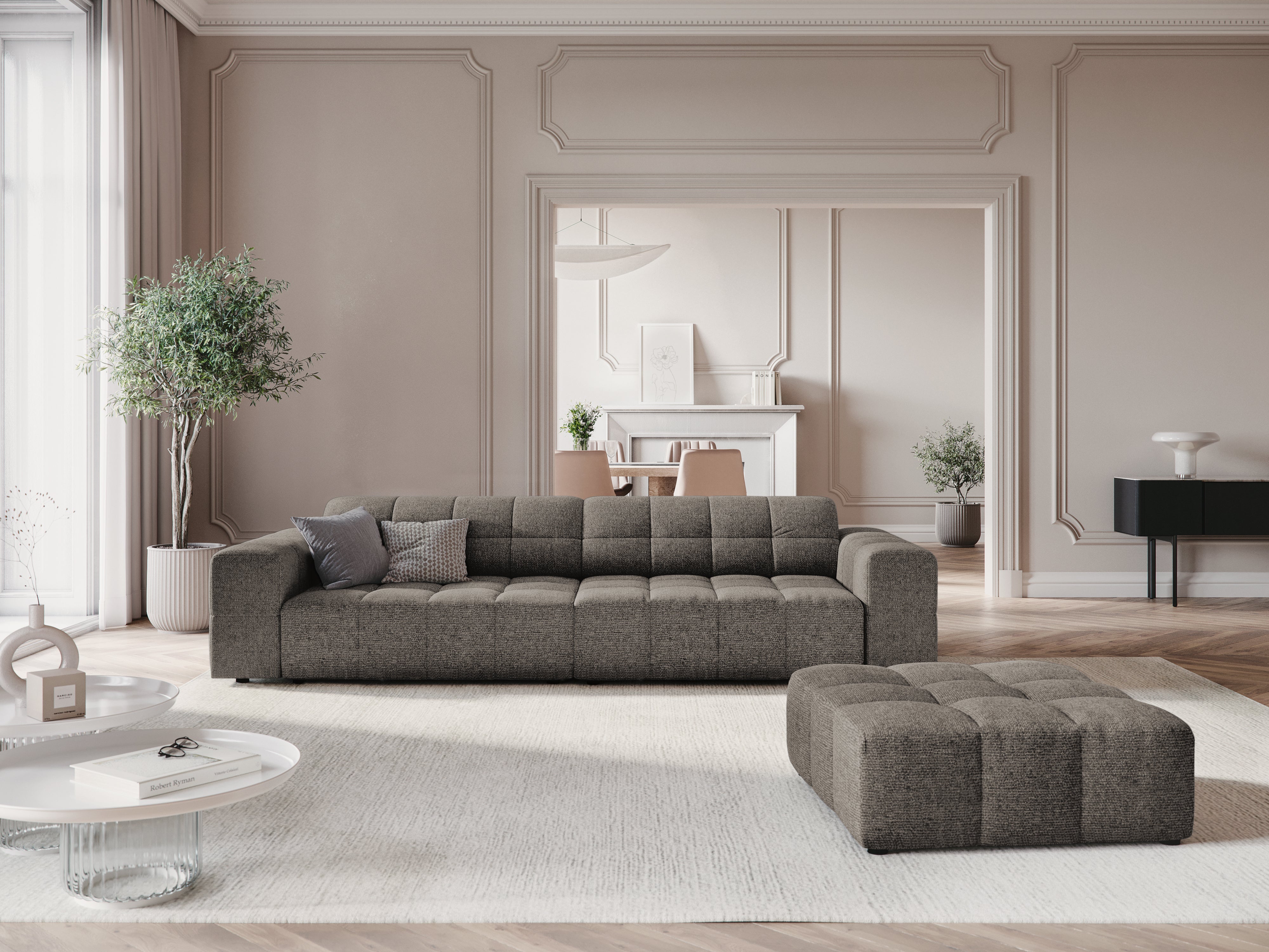 Chicago Grey 4-Person-Sofa