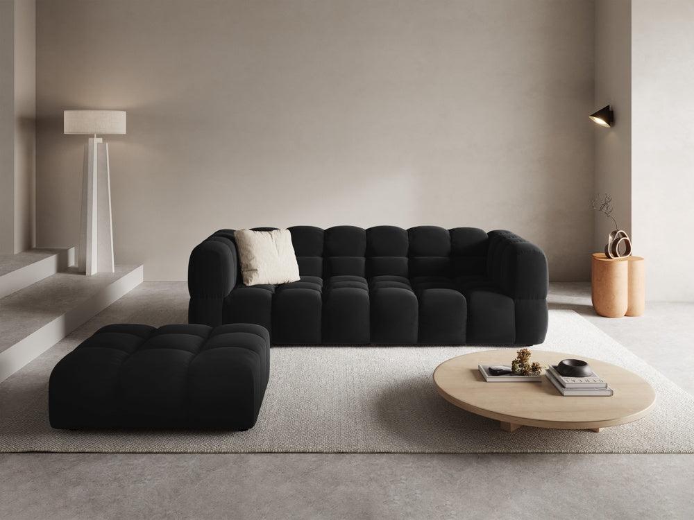 Pouf Velvety Sky Black