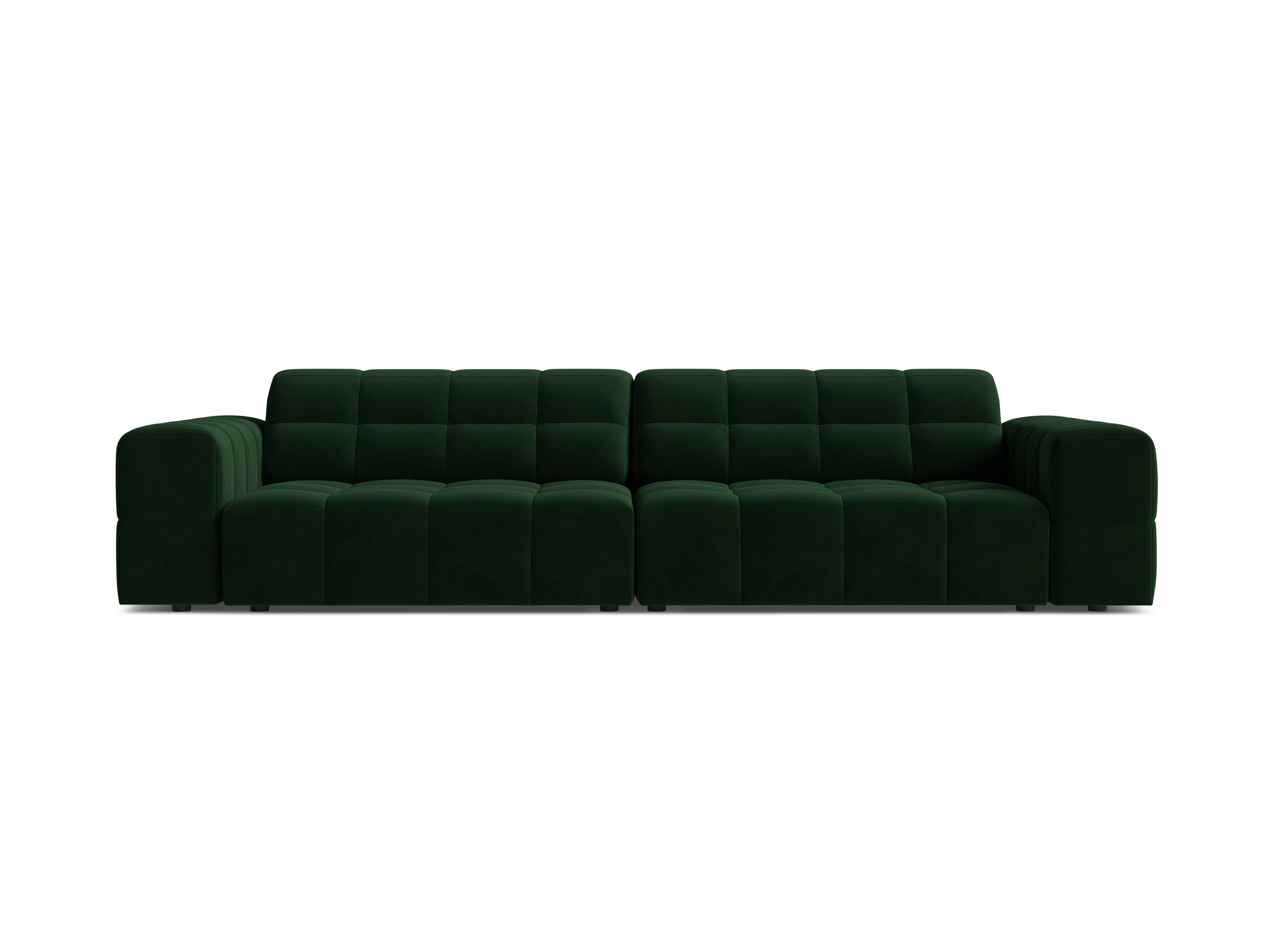 Samtsofa 4-Personen Chicago Flasche Grün grün