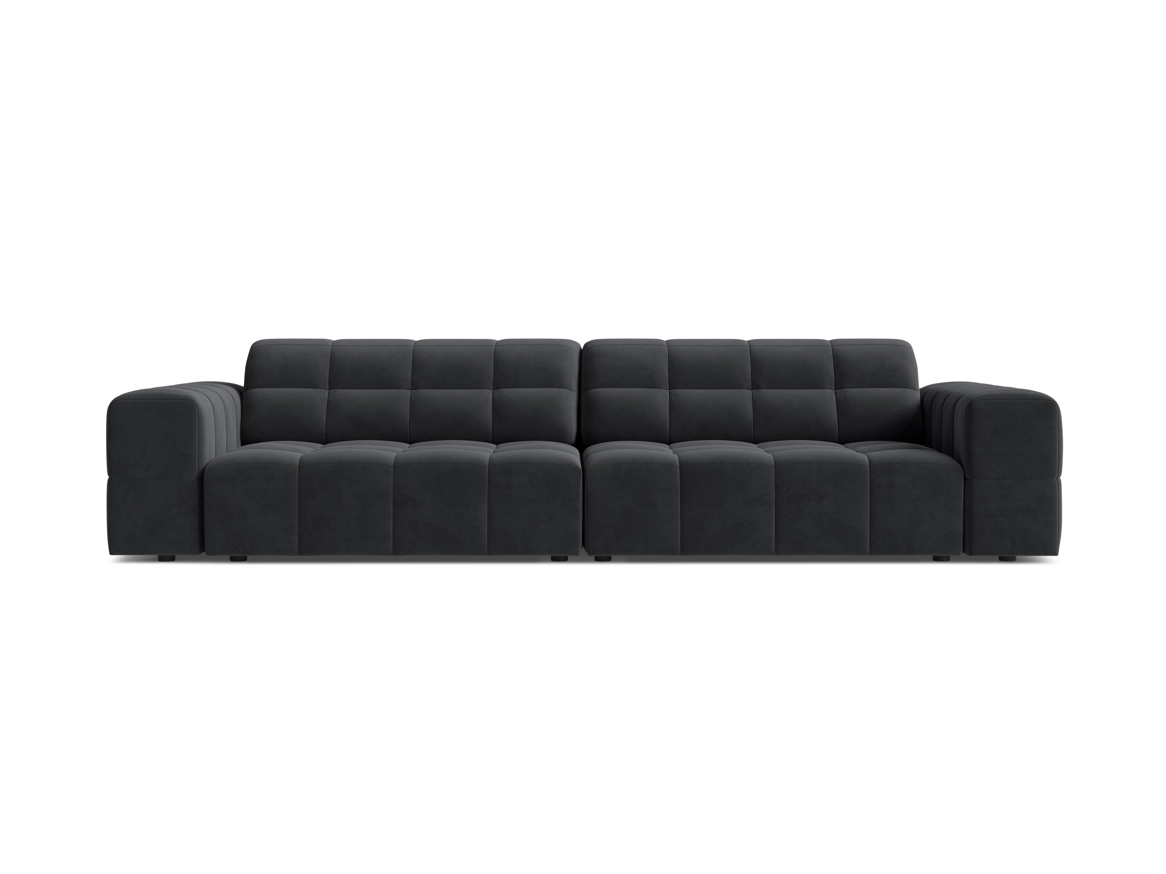 Samtsofa 4-Personen Chicago Dark Grey