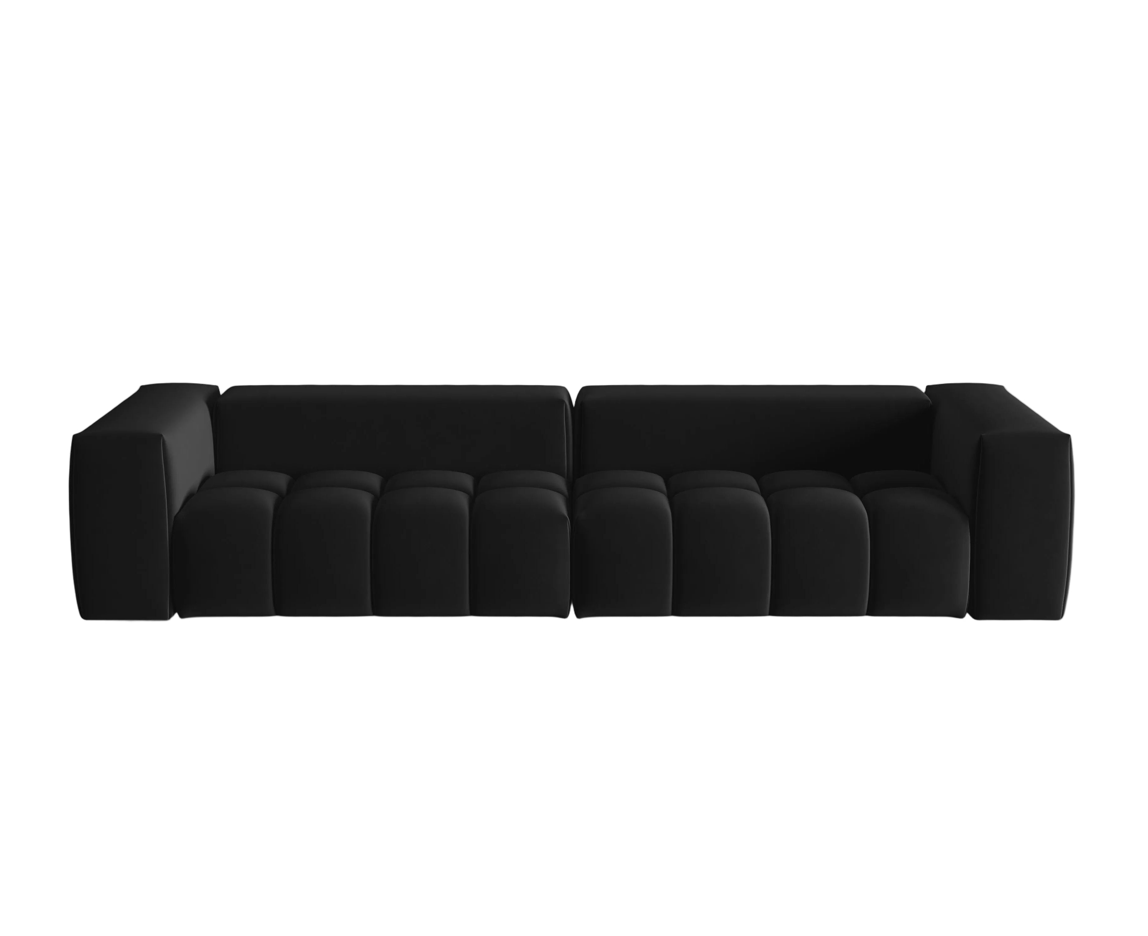 Sofa aus Samt für 5 Personen VERONA schwarz
