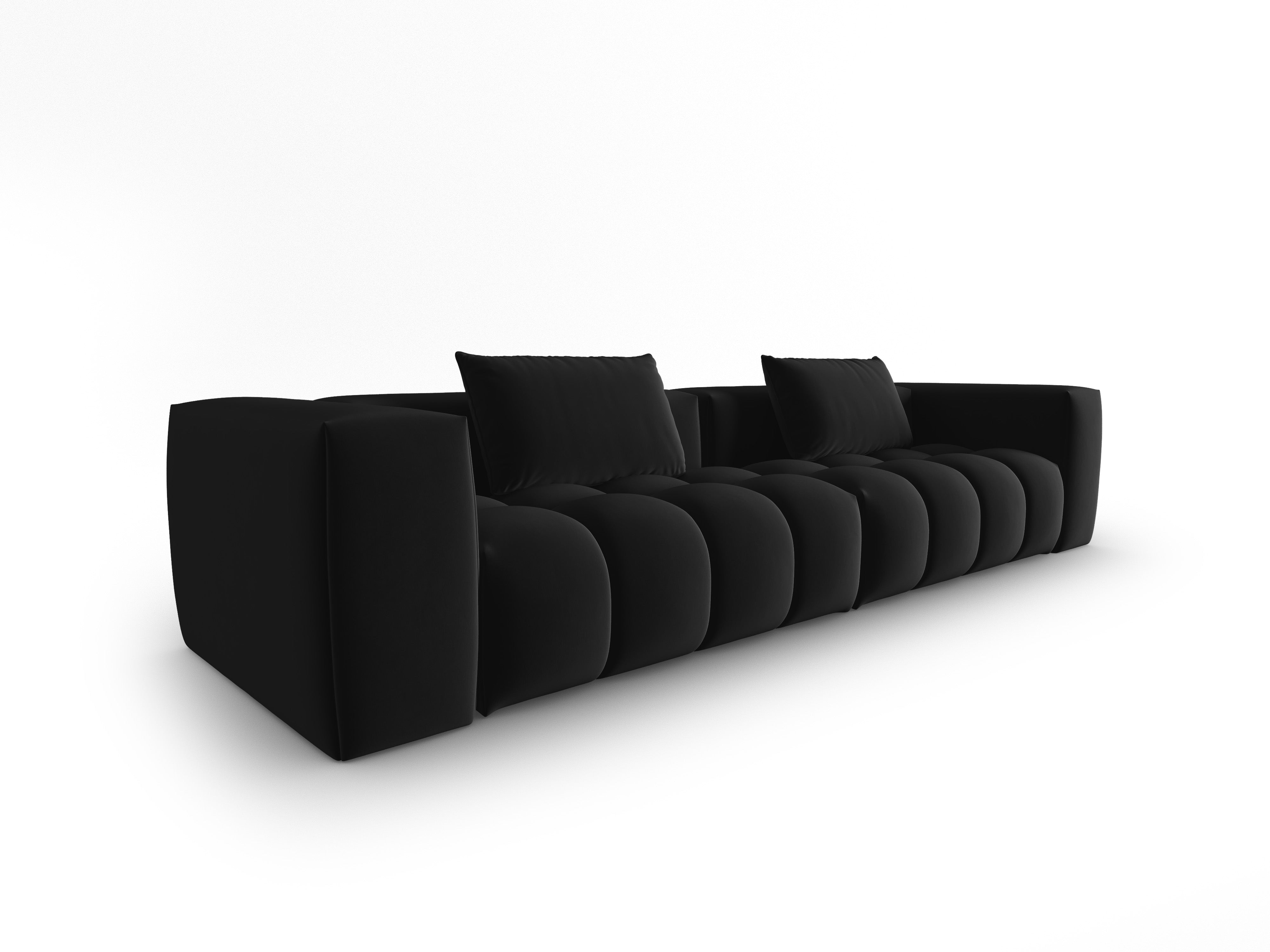 Sofa aus Samt für 5 Personen VERONA schwarz