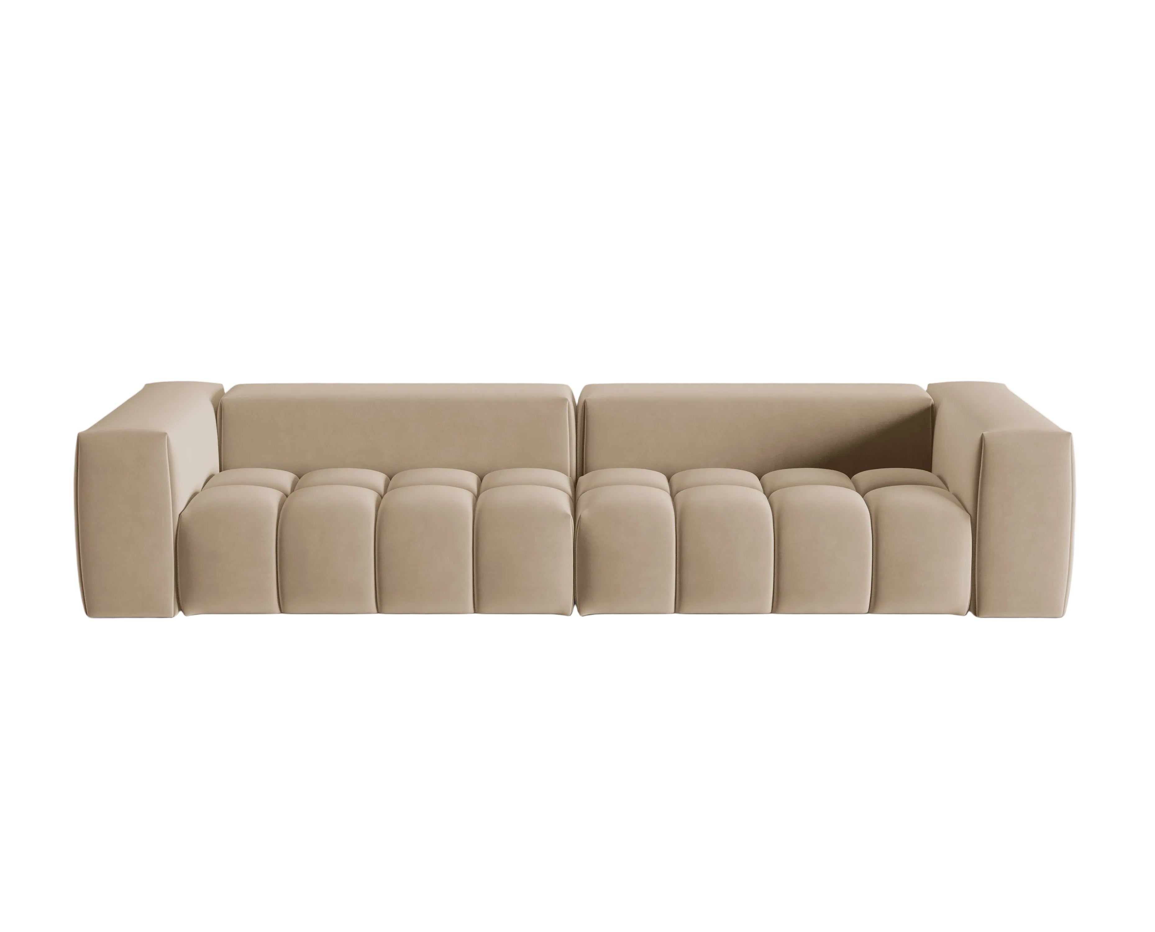 Velvet Sofa for 5 People VERONA sandy