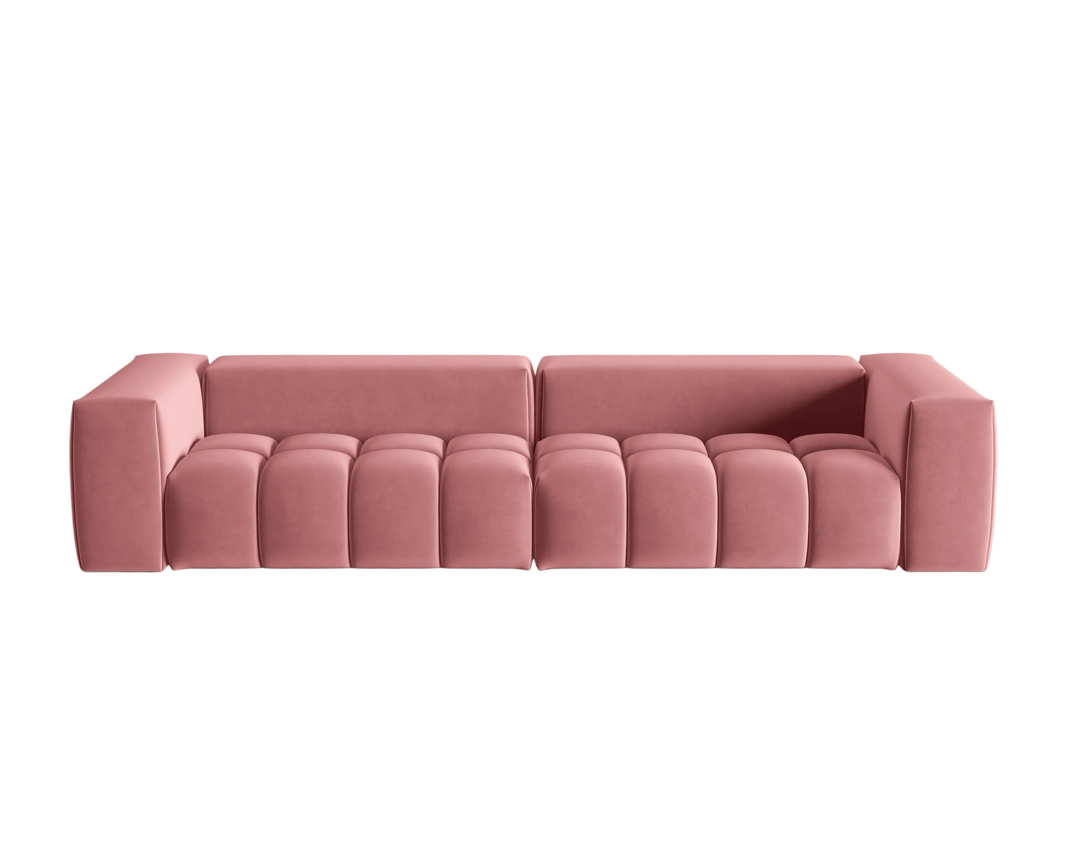 Sofa aus Samt für 5 Personen VERONA flamingorosa