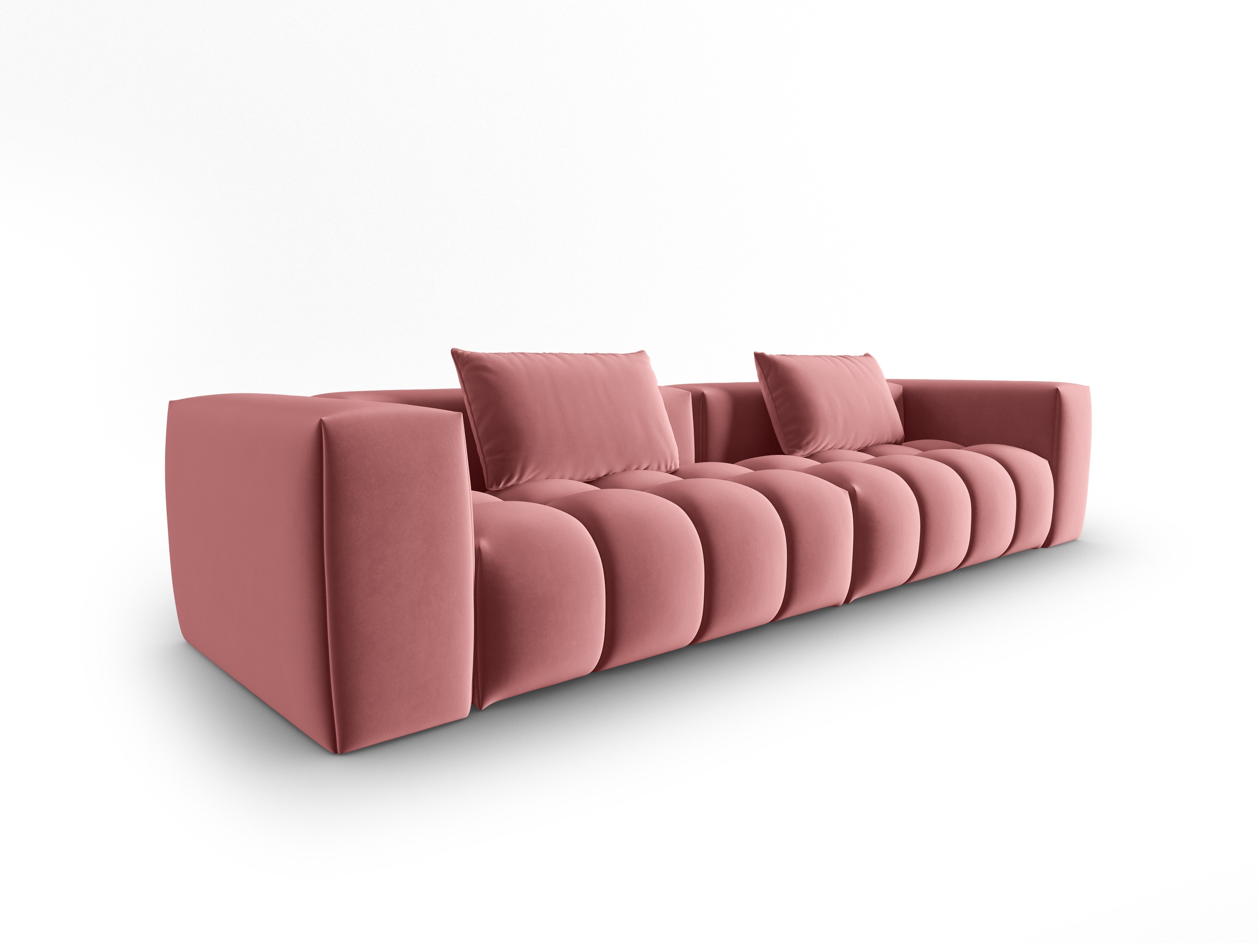Sofa aus Samt für 5 Personen VERONA flamingorosa