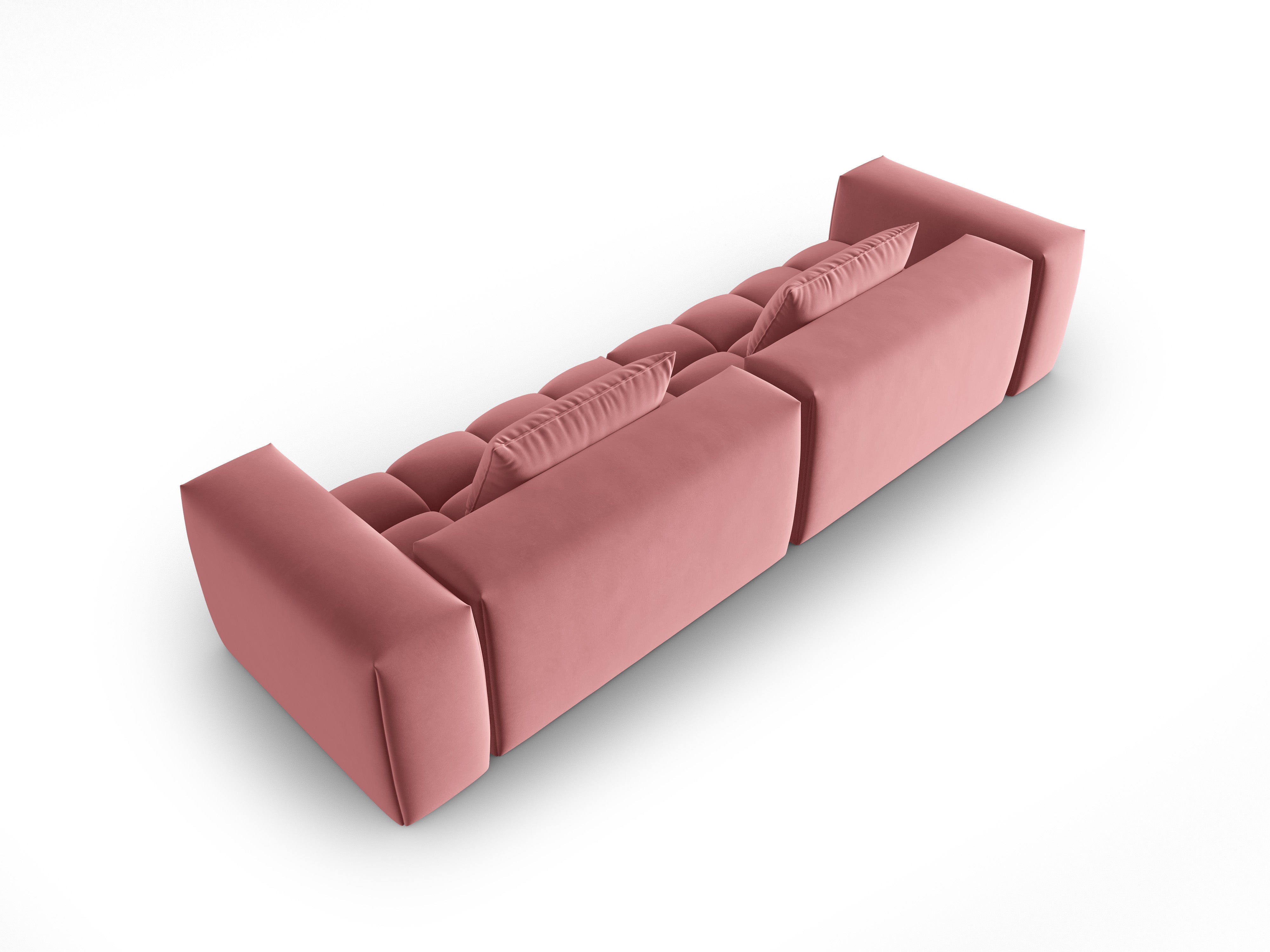 Sofa aus Samt für 5 Personen VERONA flamingorosa