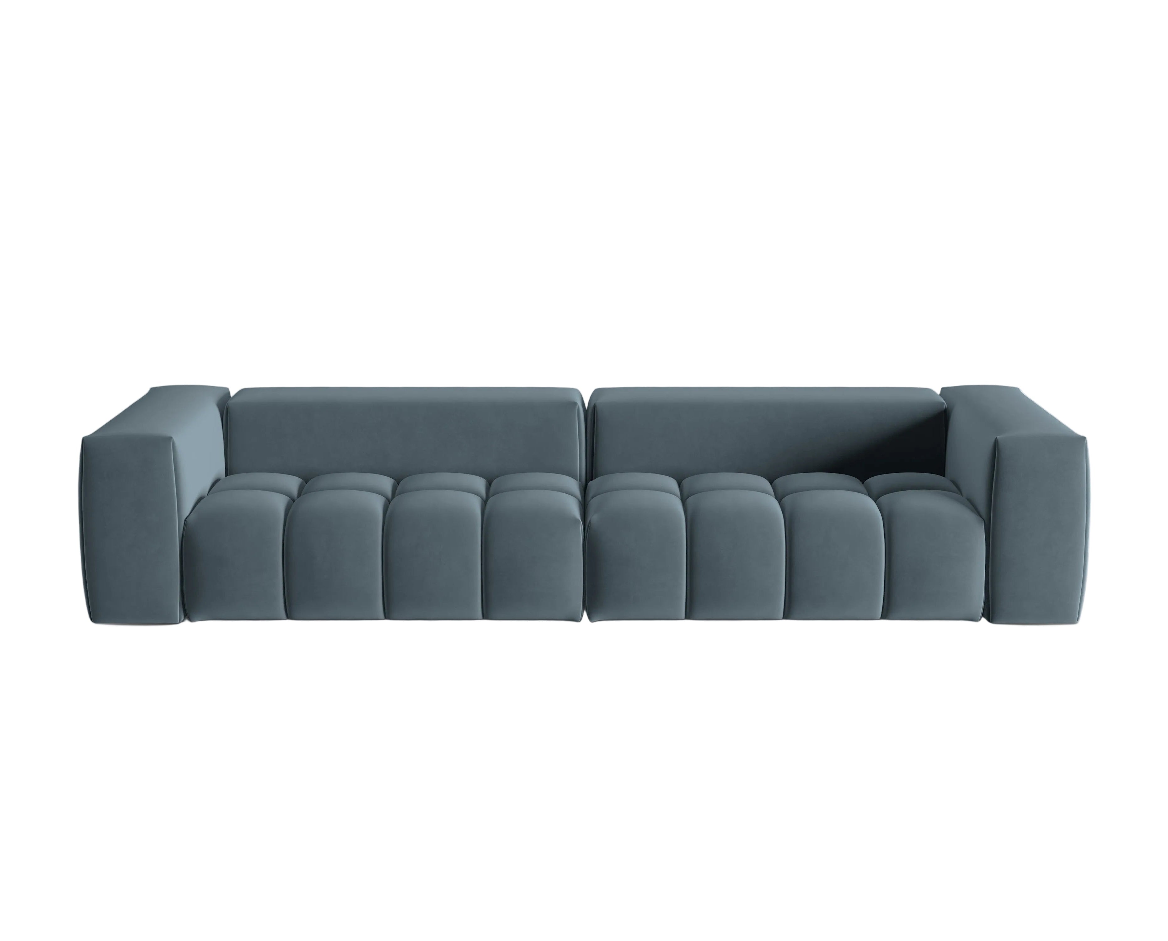 Velvet Sofa for 5 People VERONA blue