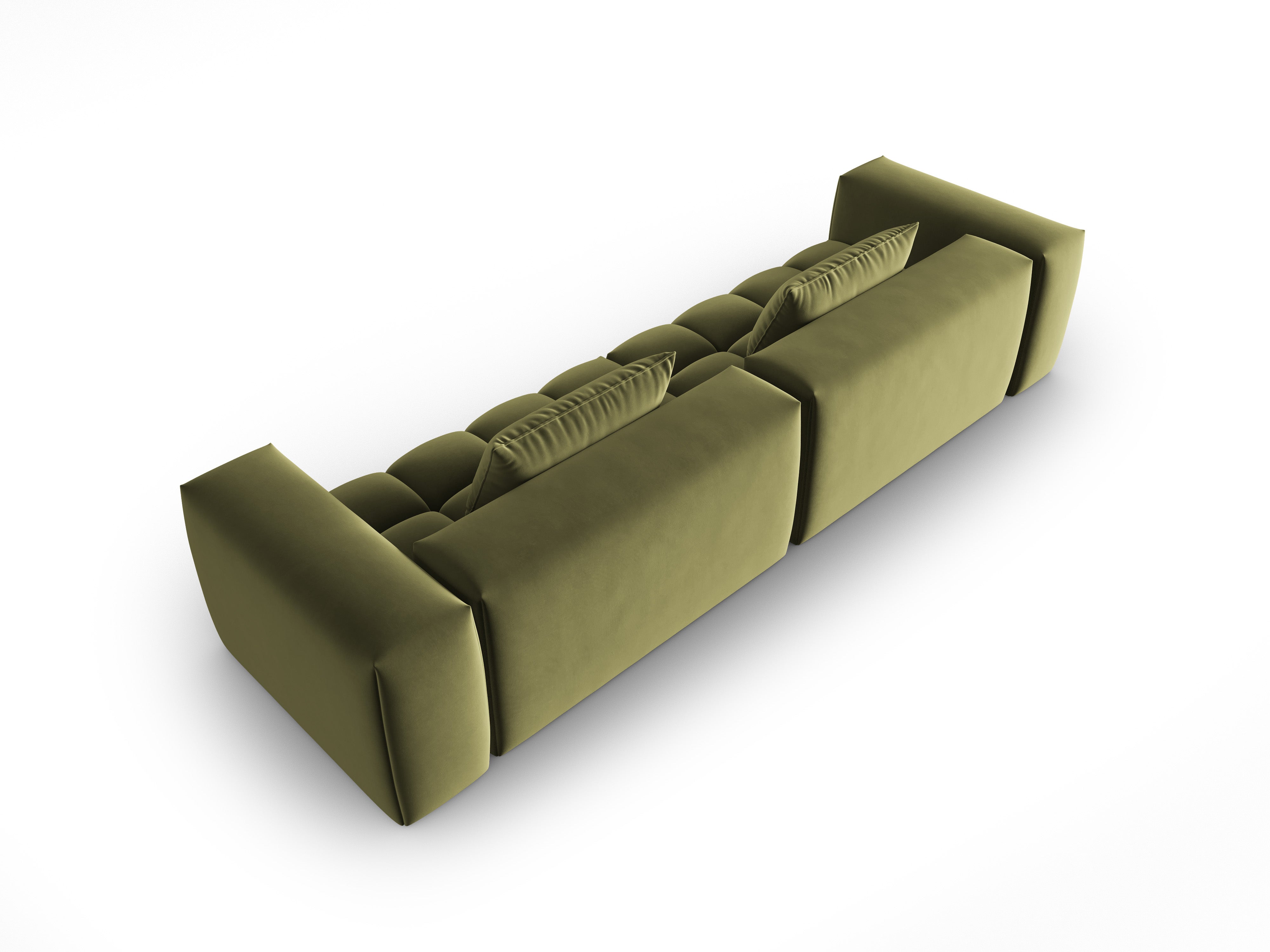 Velvet Sofa for 5 People VERONA light green