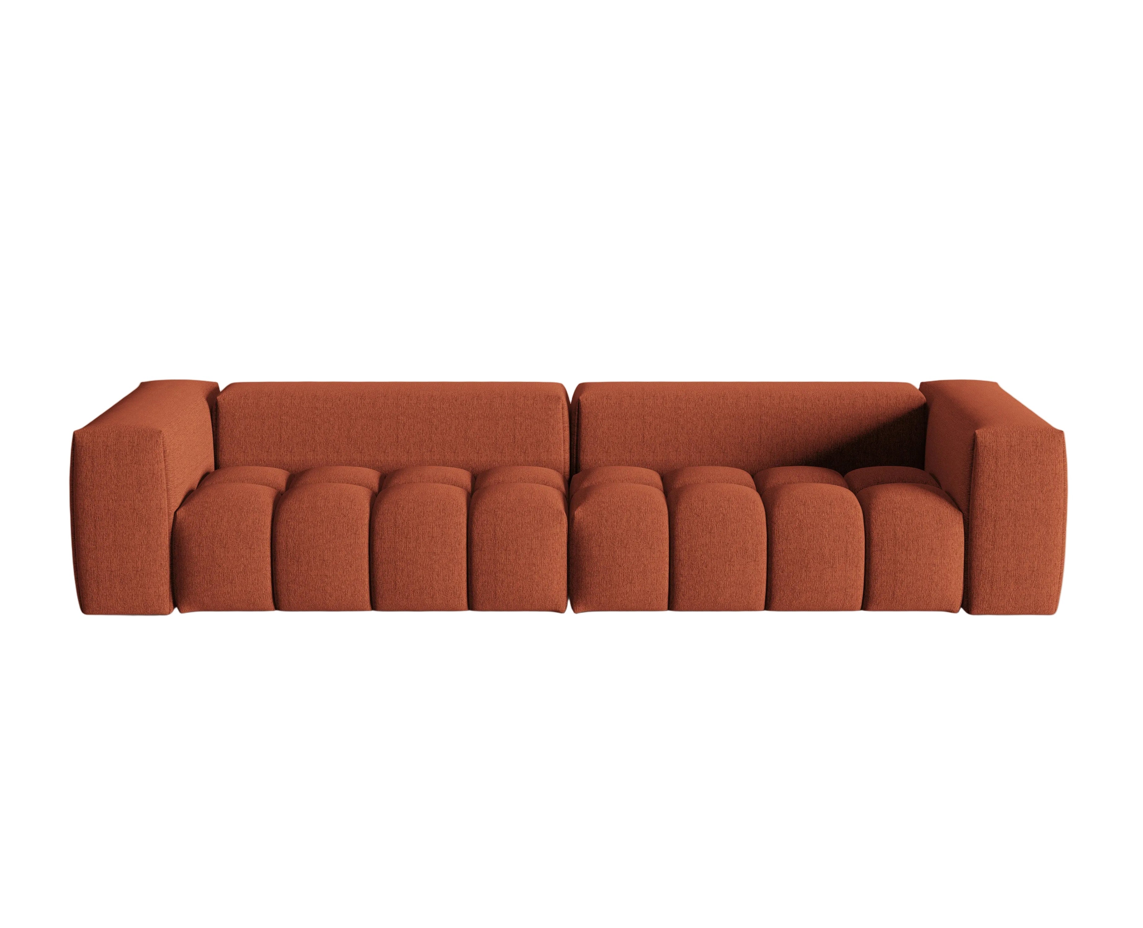 Sofa für 5 Personen VERONA korallenrot