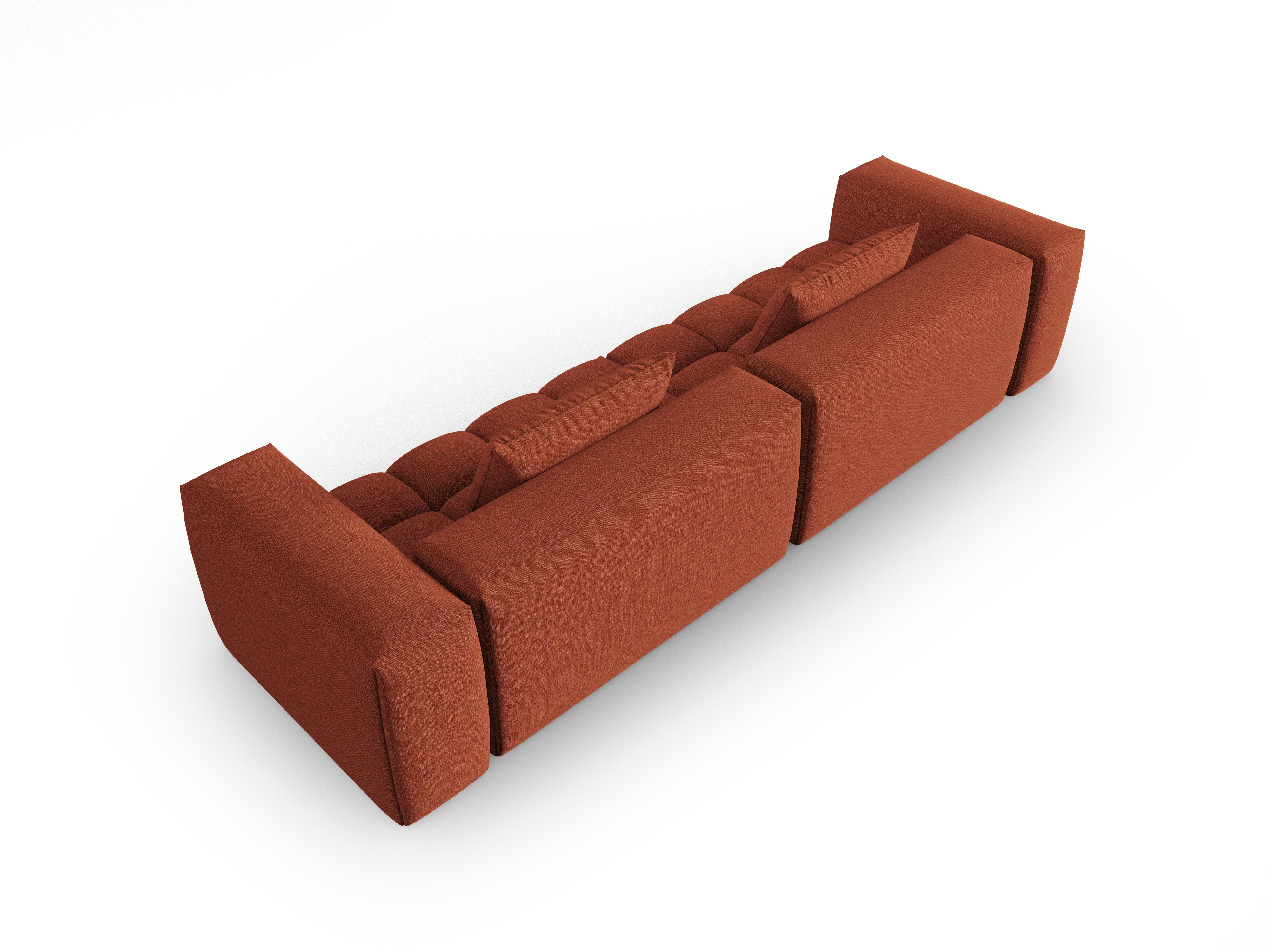 Sofa für 5 Personen VERONA korallenrot