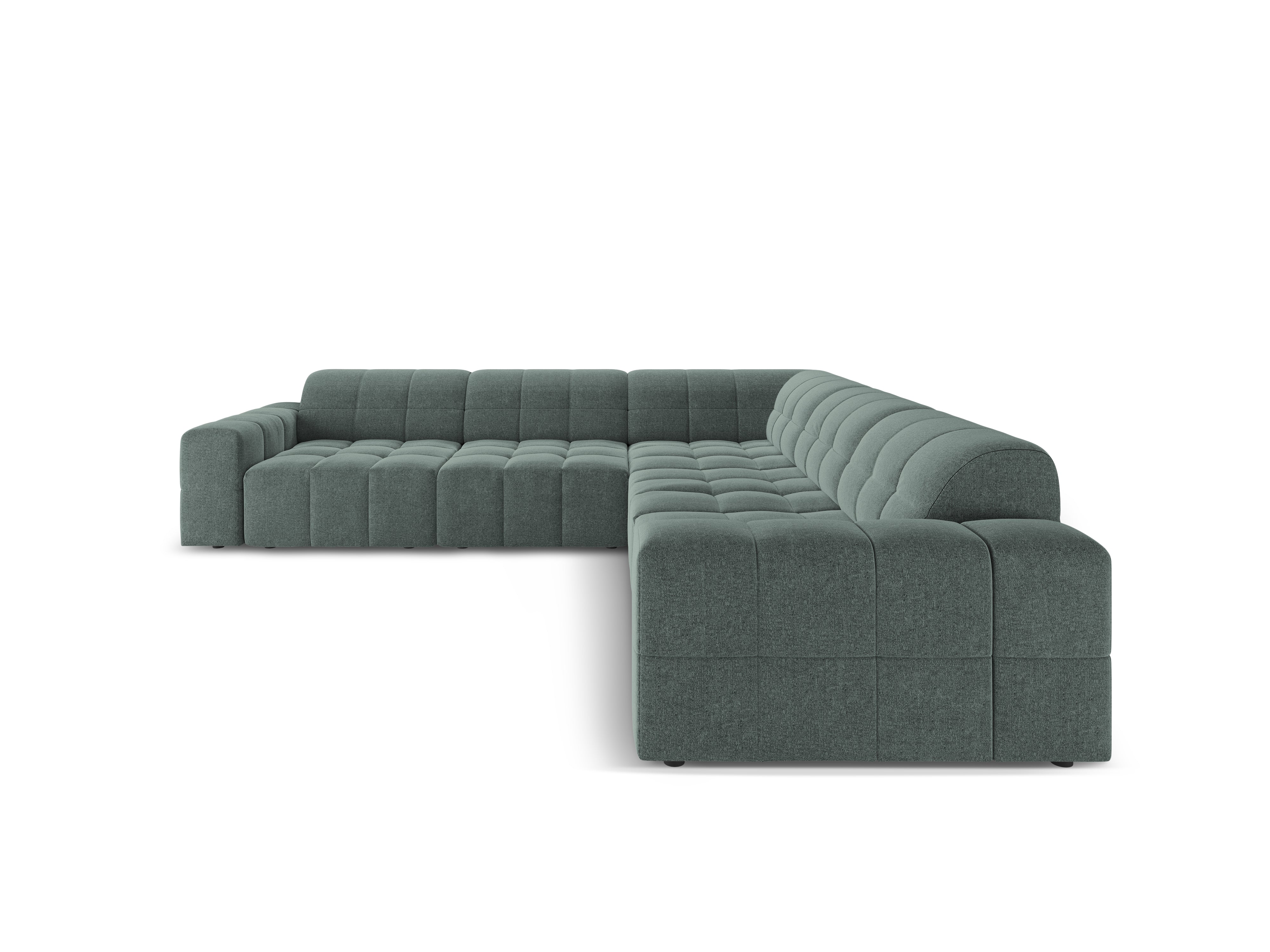 Symmetrische Eckcouch CHICAGO petrol Chenille