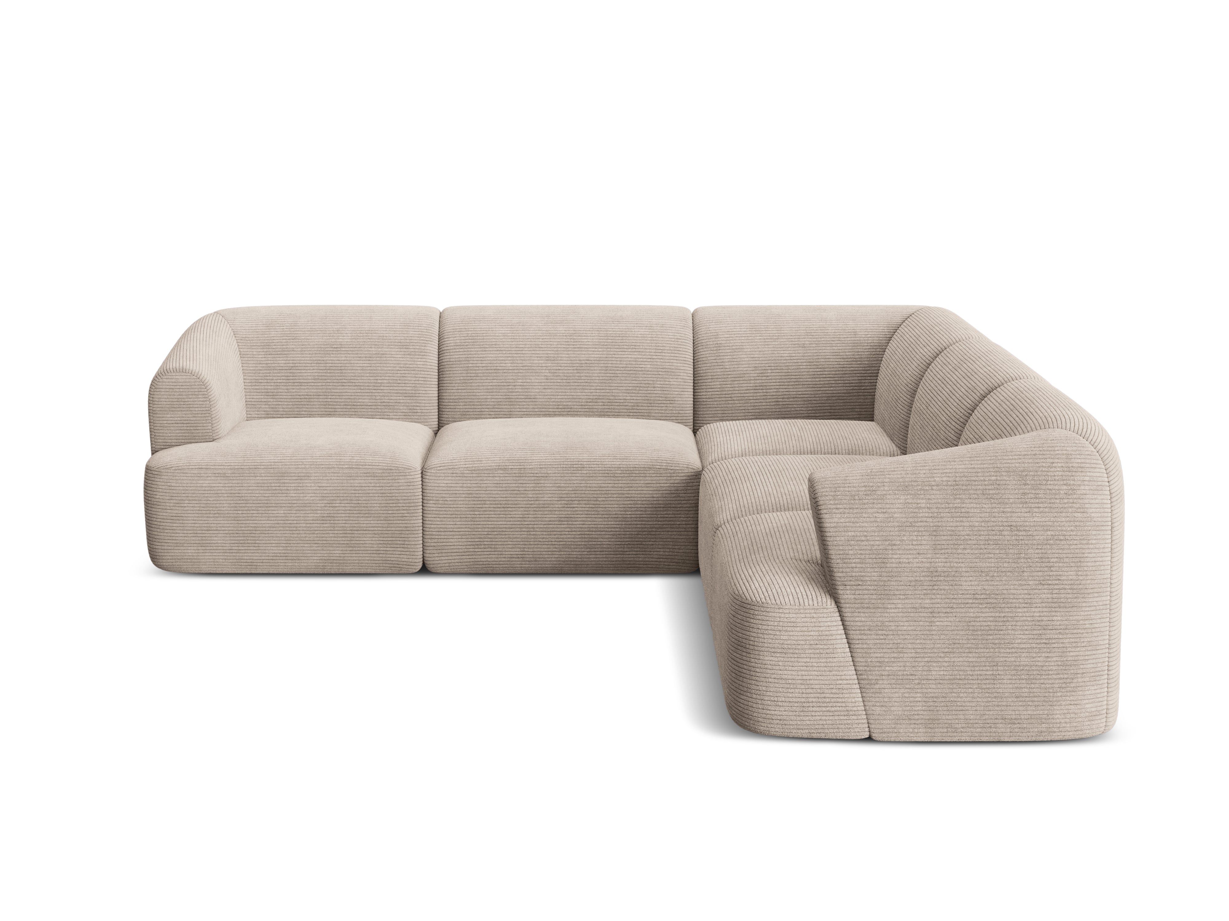 Symmetrisches 4-Sitzer-Sofa CAMPI in beigem Cordstoff