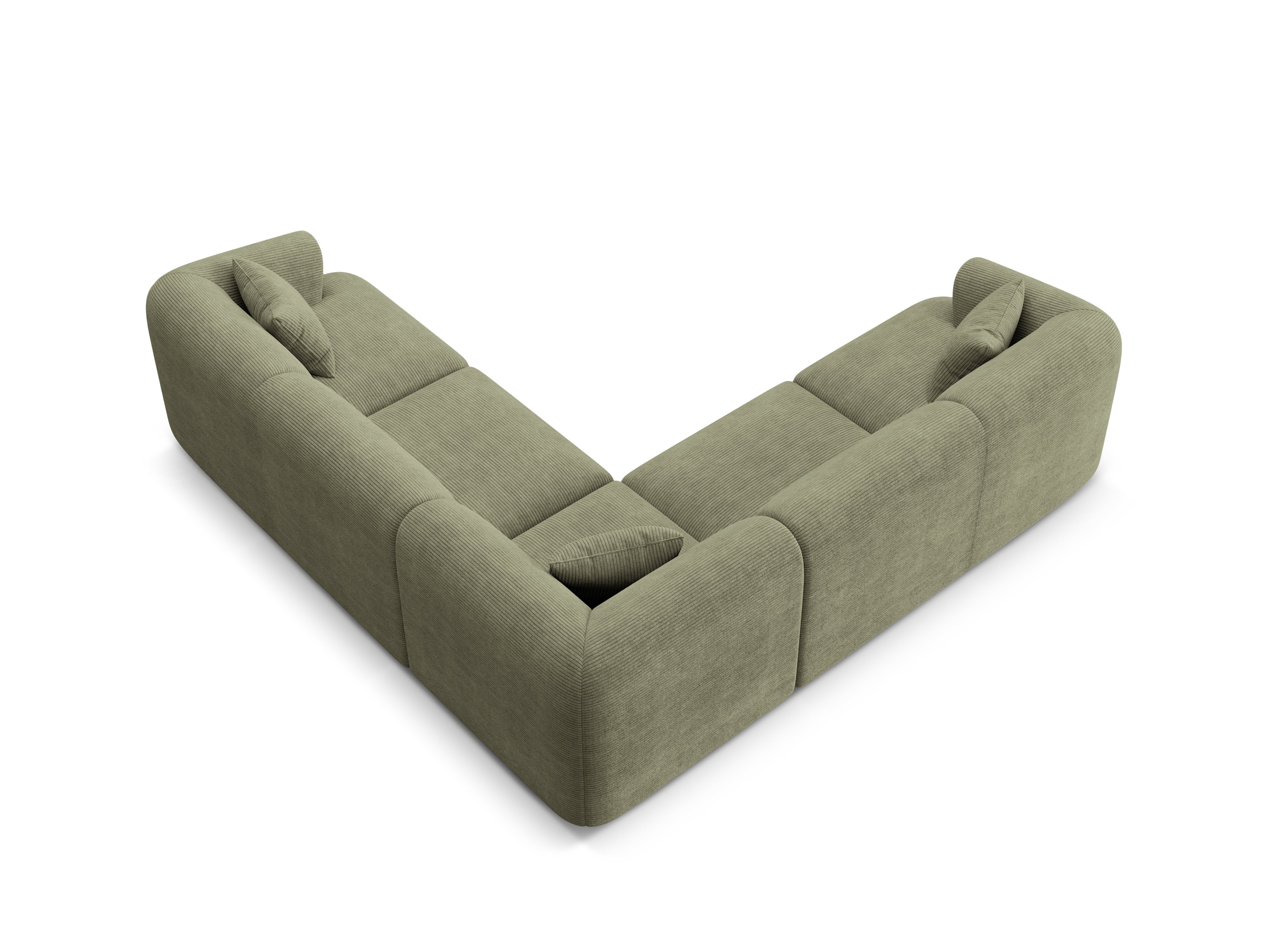 Symmetrical 4-Seater Sofa CAMPI Green Corduroy