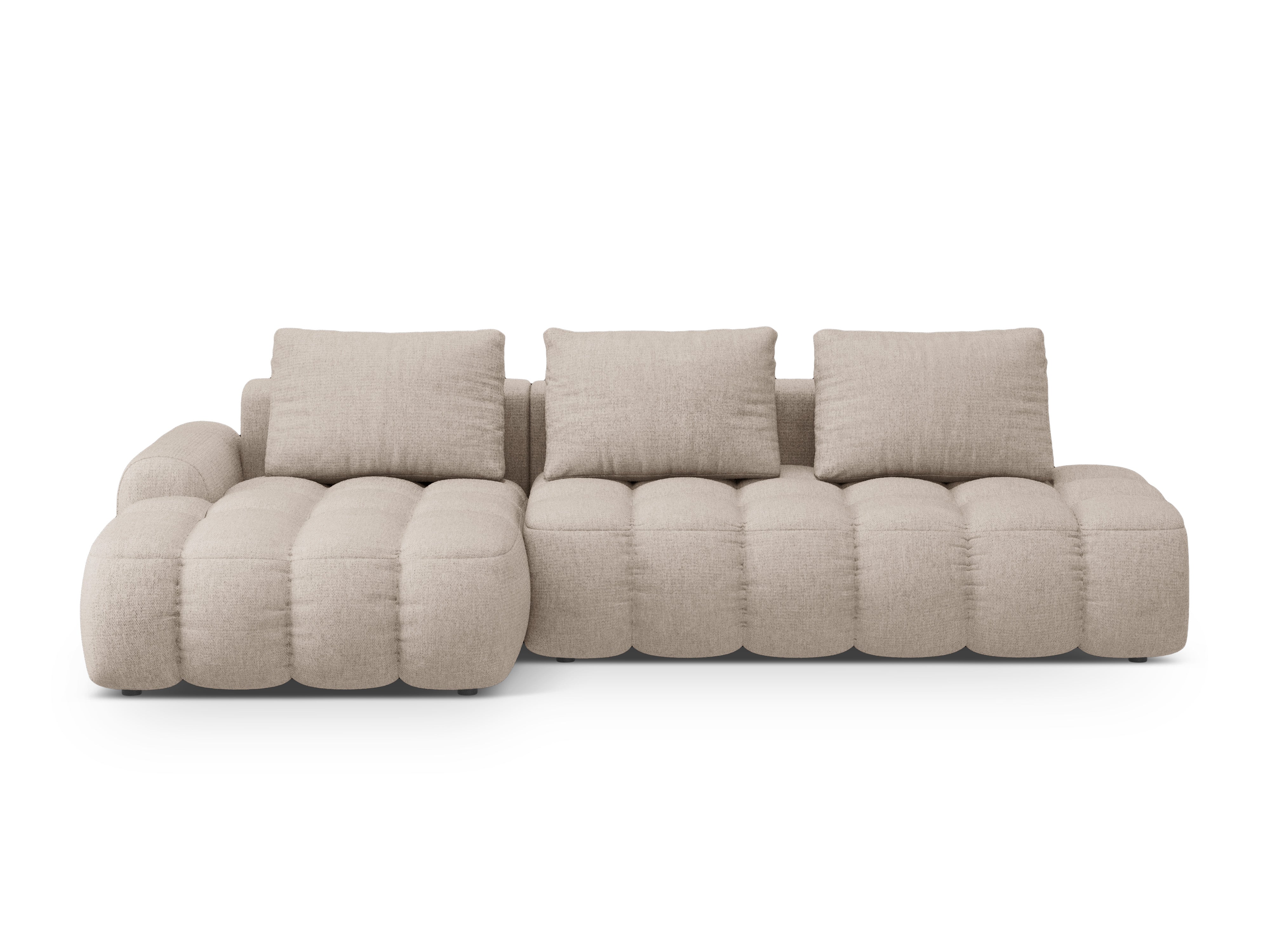 Linksseitige Schlafcouch für 3 Personen LINZ sandfarben