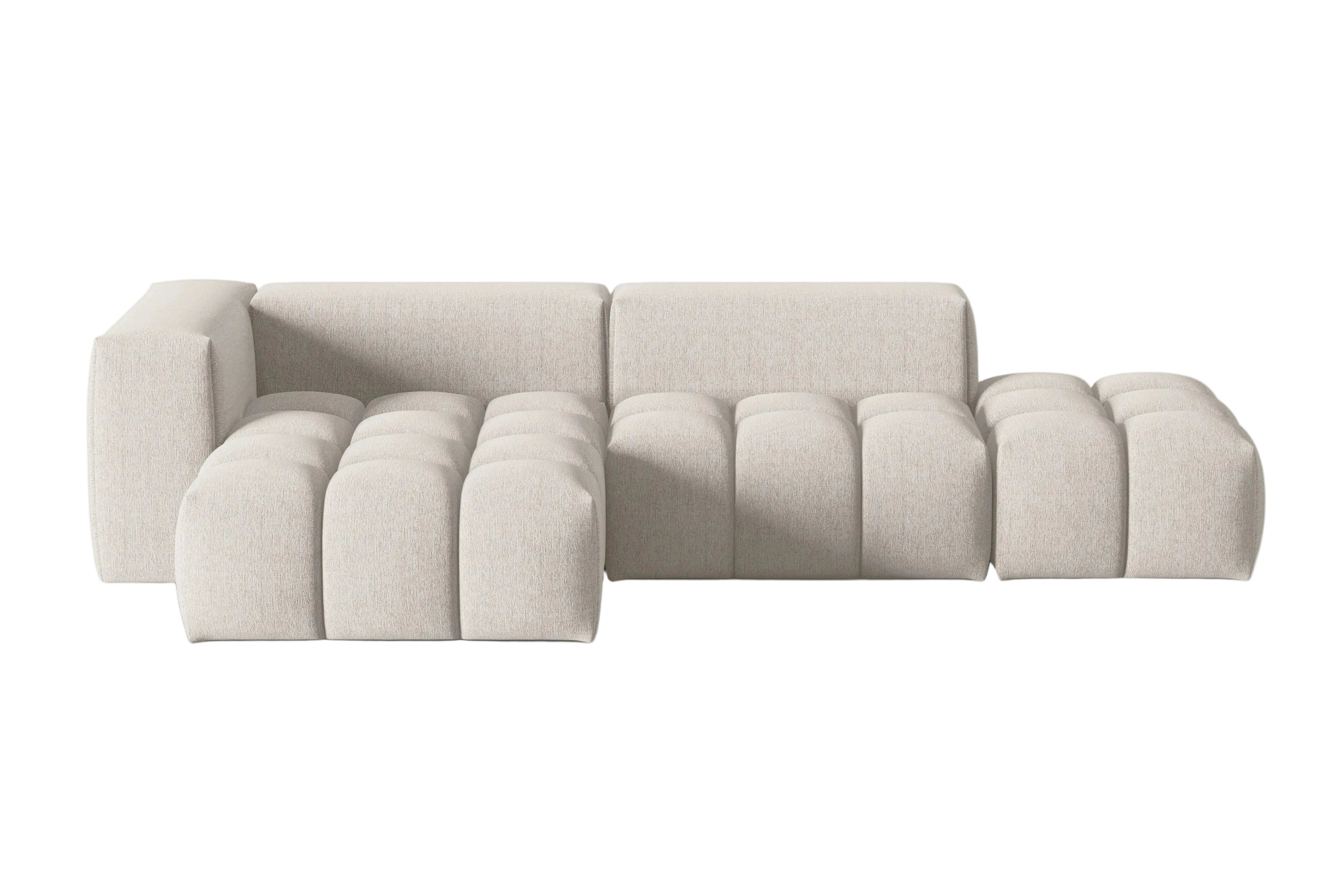 VERONA open left-facing 4-seater corner sofa beige