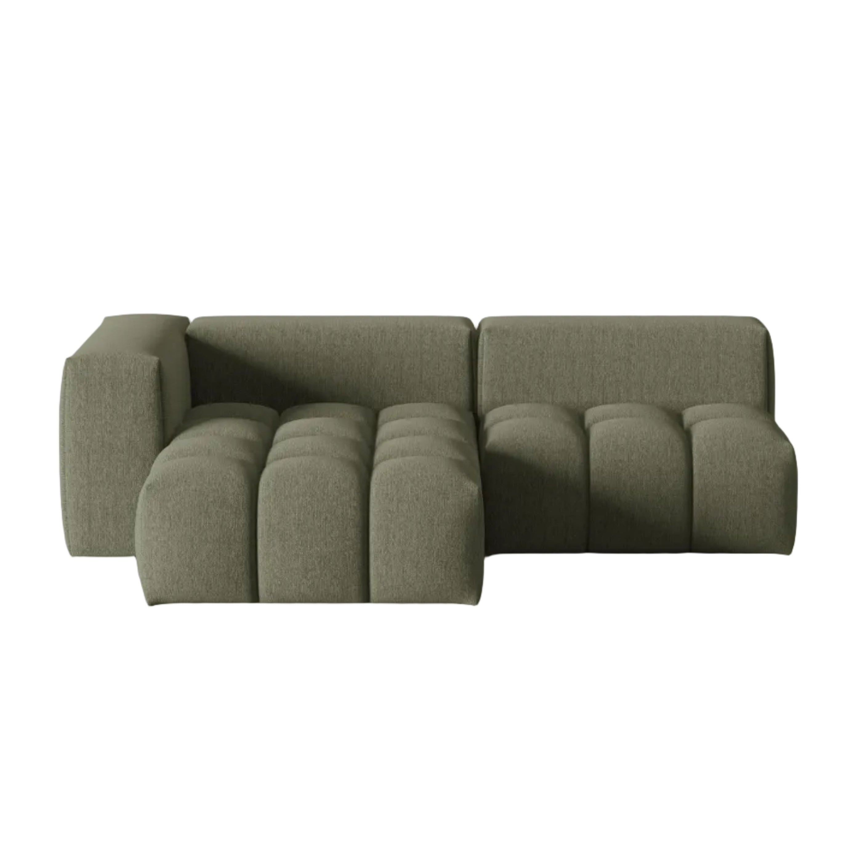 3-Seater Left-Open Corner Sofa VERONA Olive