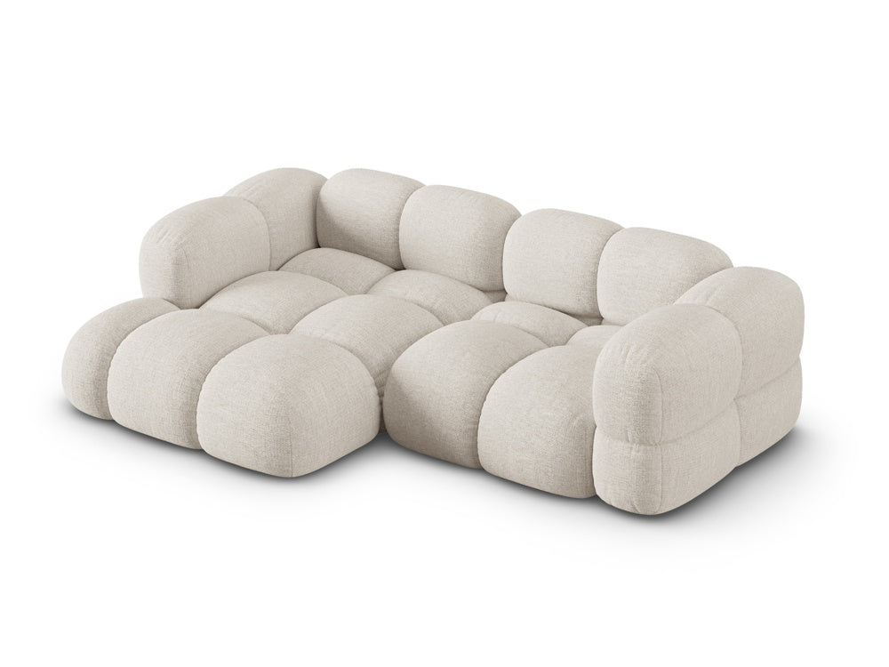 3-sitziger linker Ecksofa LORETTO hellbeige