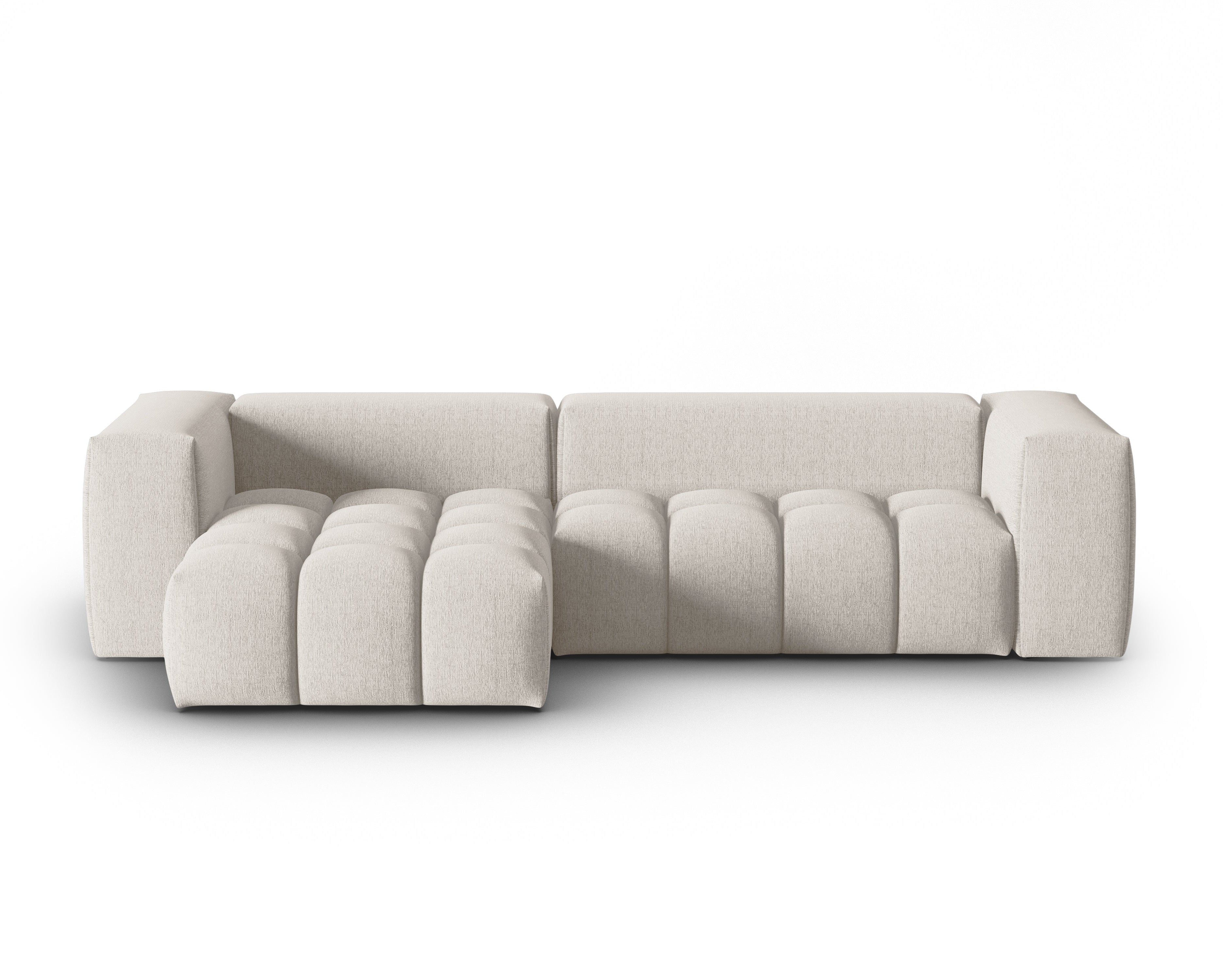 Corner Sofa for 3 People Left Side VERONA Beige