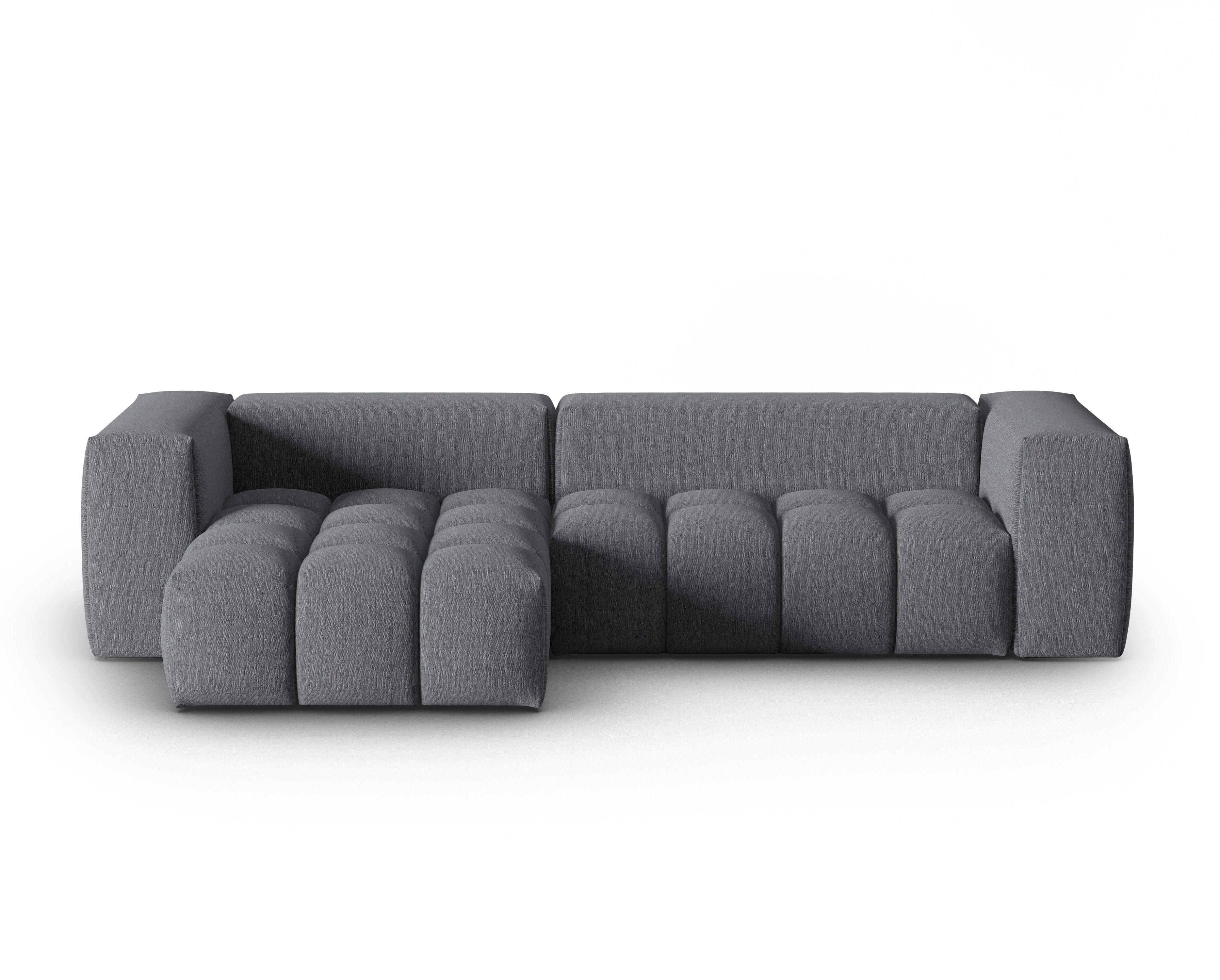 3-sitziges linksseitiges Ecksofa VERONA grau