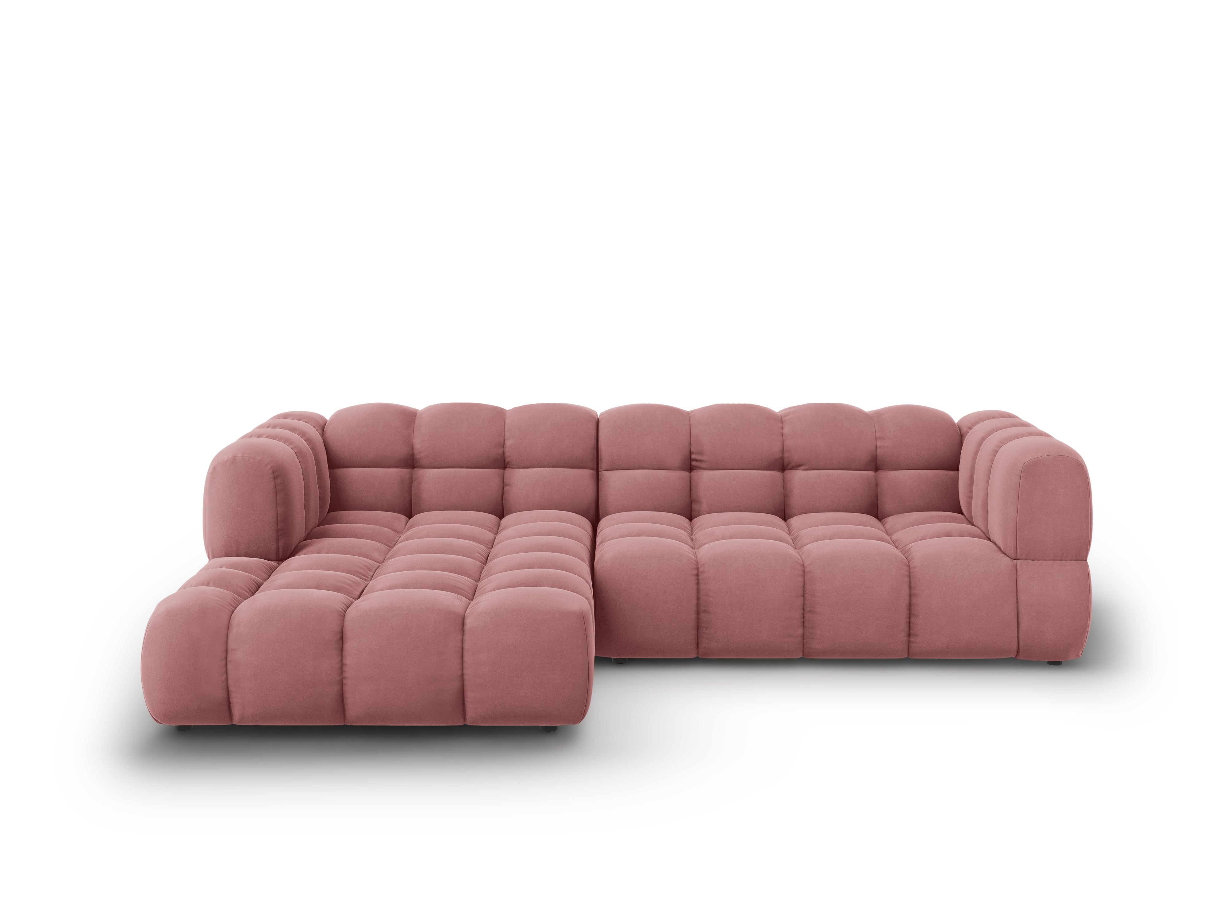 Narożnik aksamitny lewostronny 3,5-osobowy SKY łososiowy Cosmopolitan Design Eye on Design
