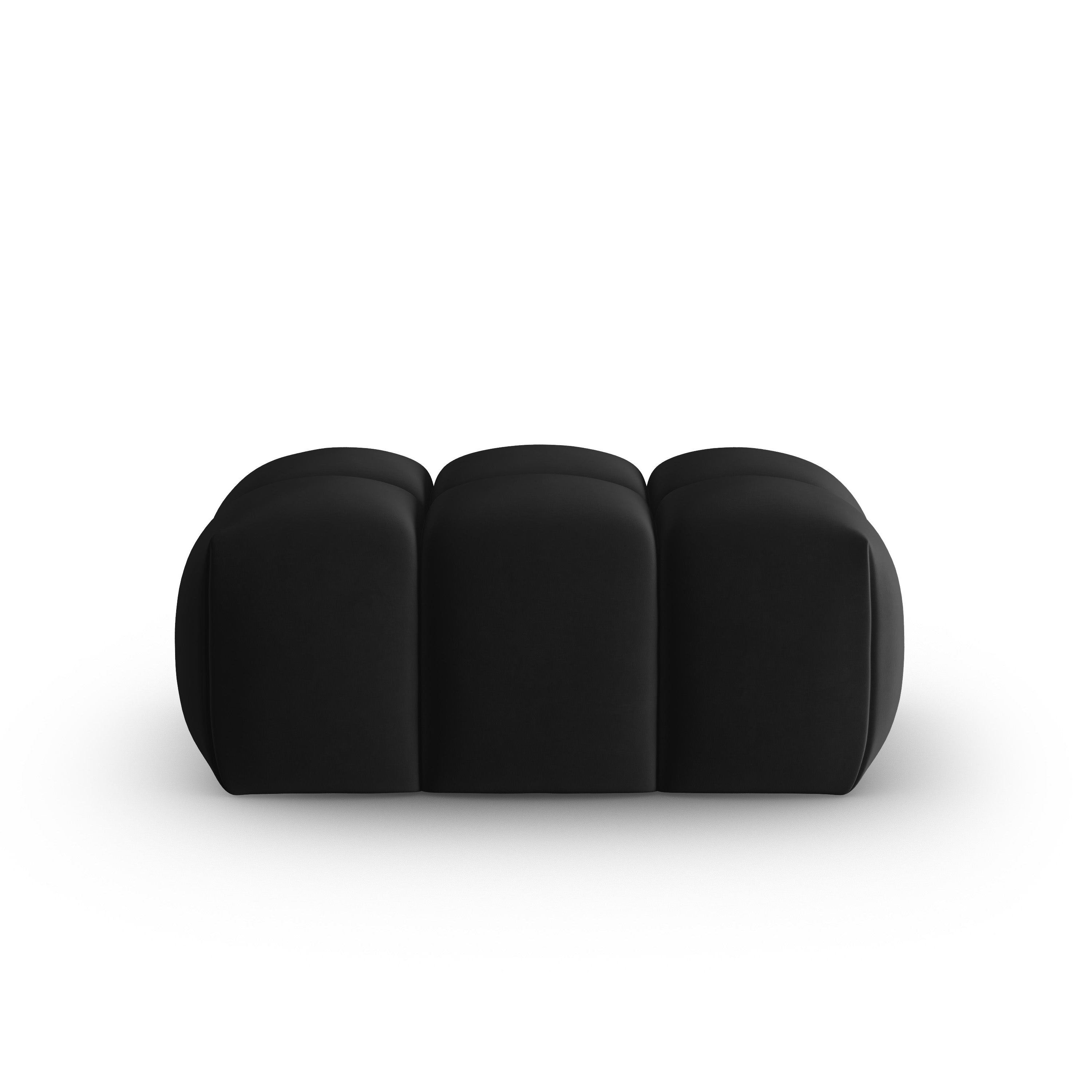 Samt Pouf VERONA schwarz