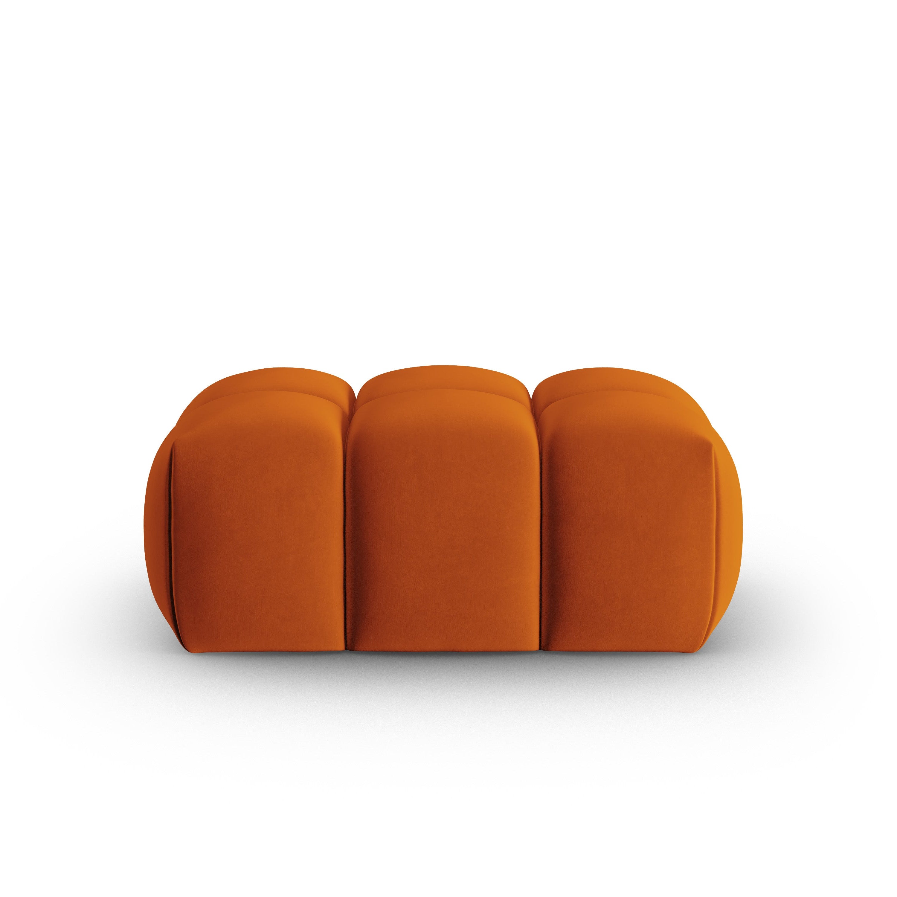 Samt Pouf VERONA ziegelrot