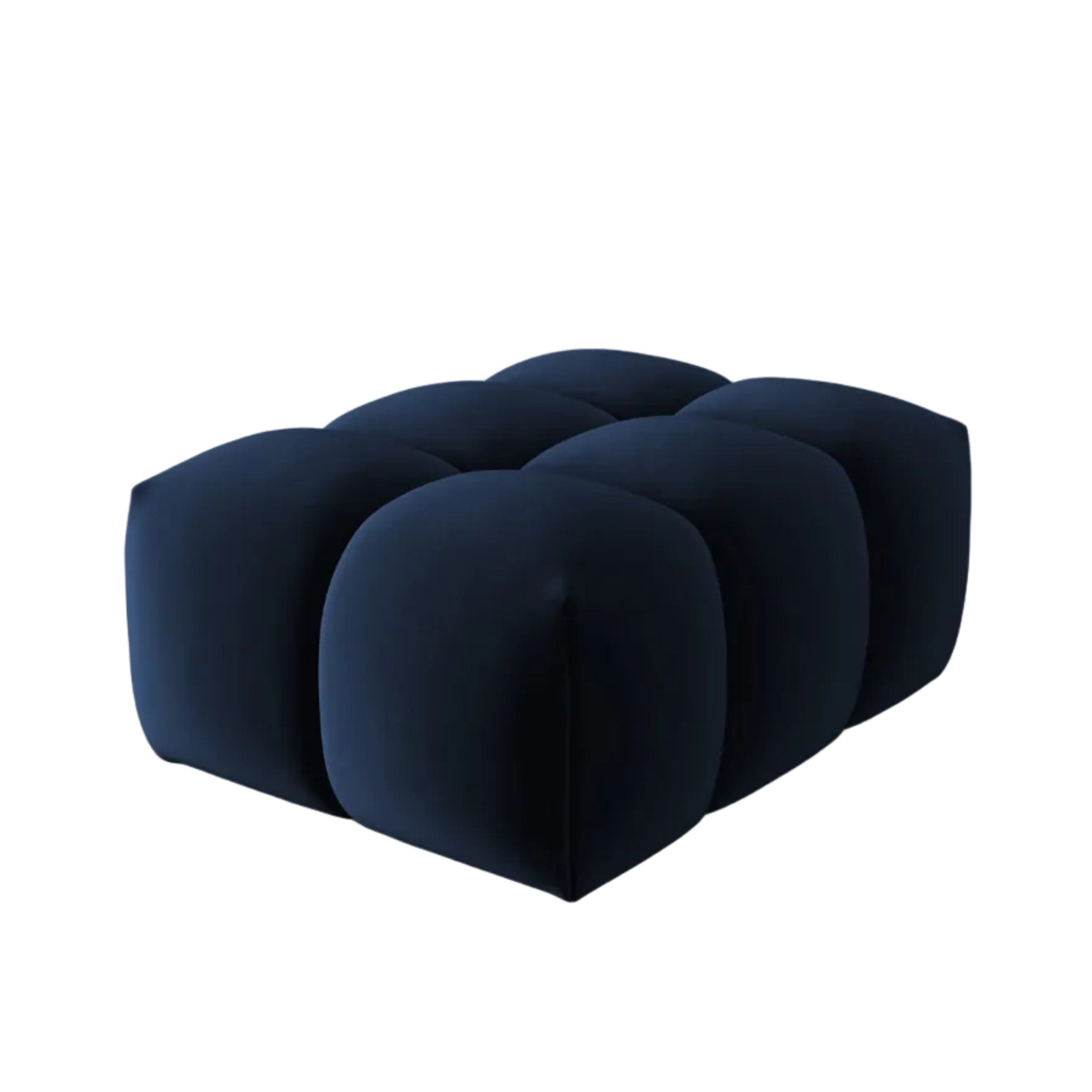 Hocker aus Samt VERONA königsblau