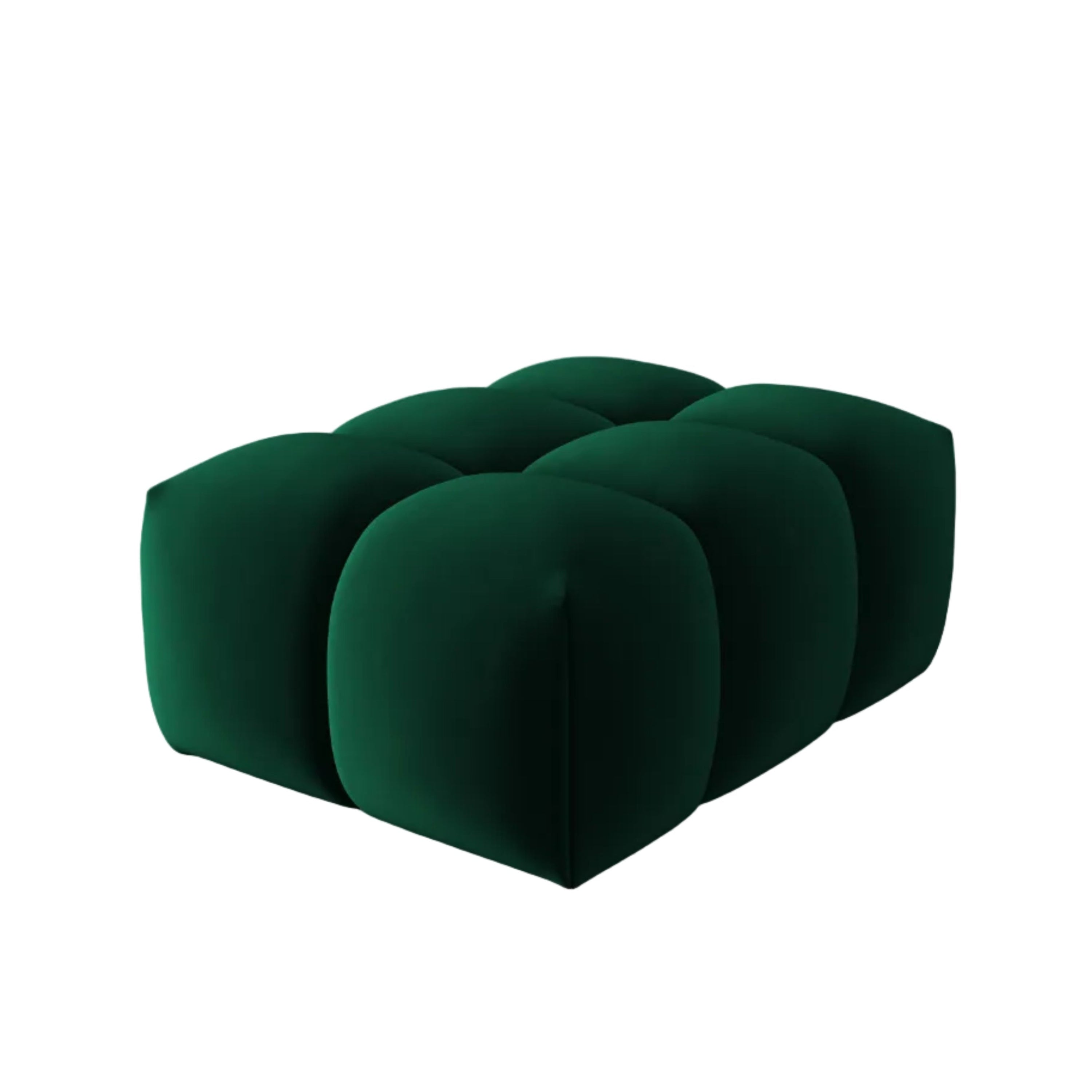 Hocker aus Samt VERONA flaschengrün